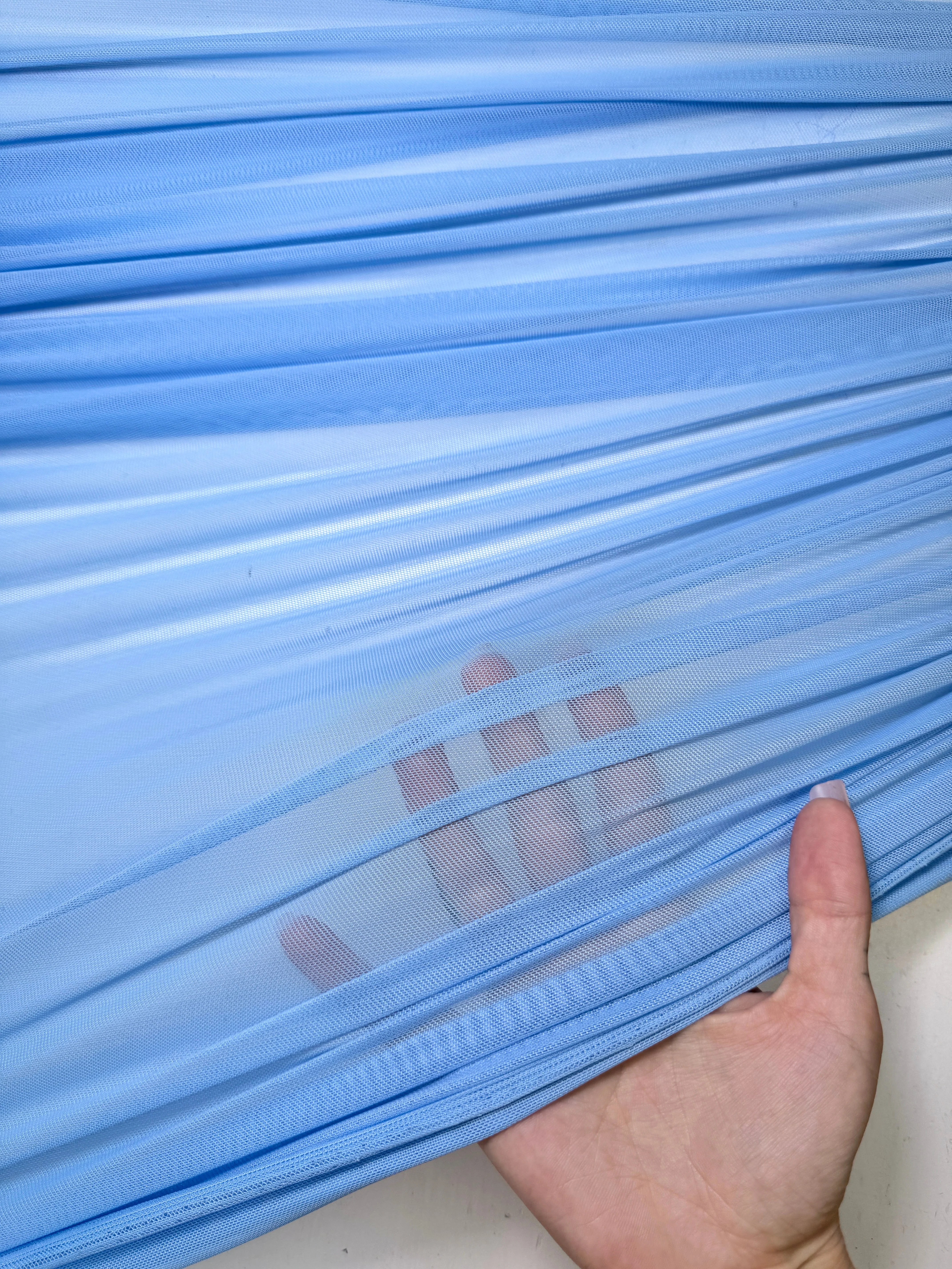 Baby Blue 4 Way Stretch Power Mesh