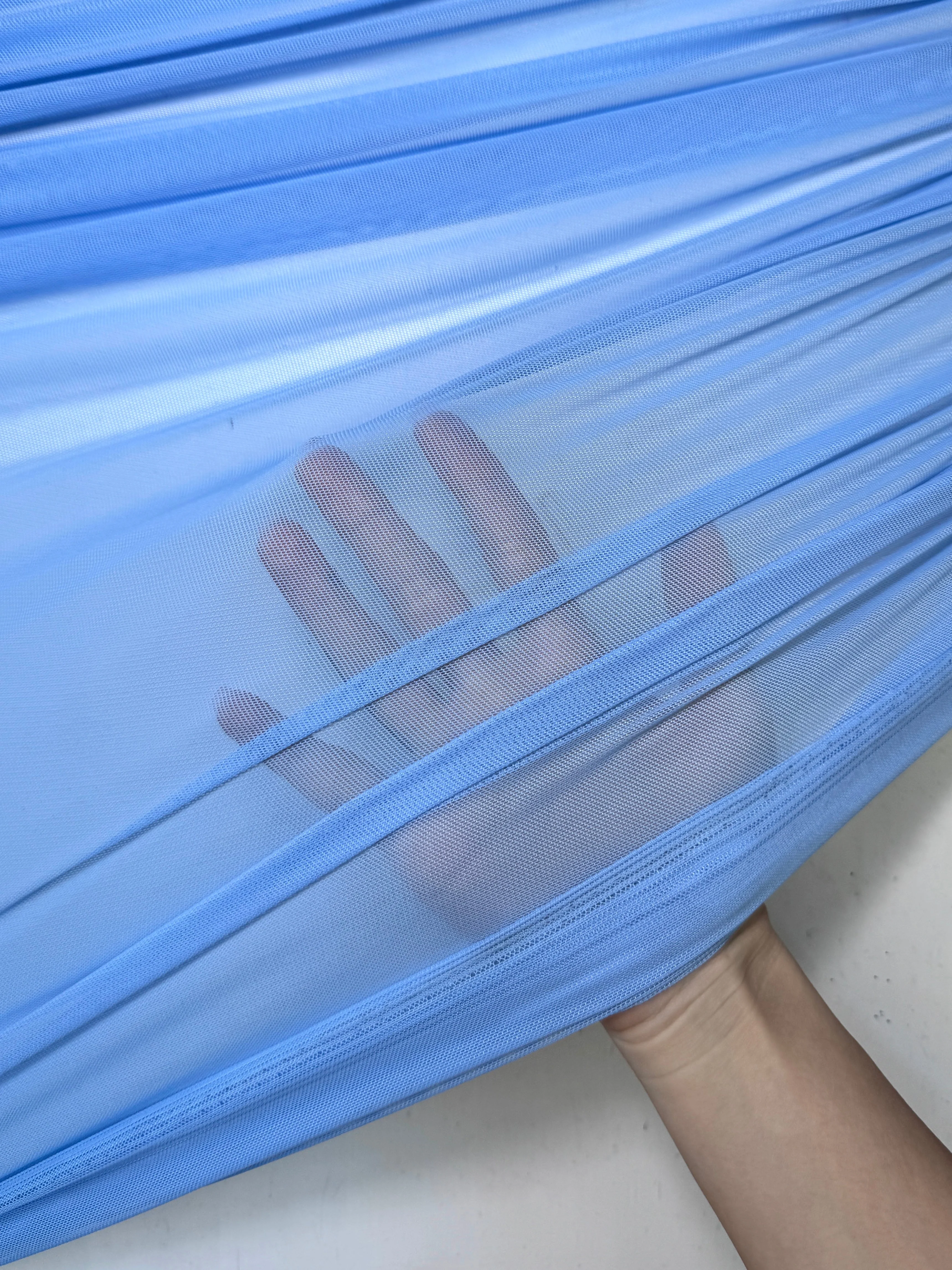 Baby Blue 4 Way Stretch Power Mesh - Image 3