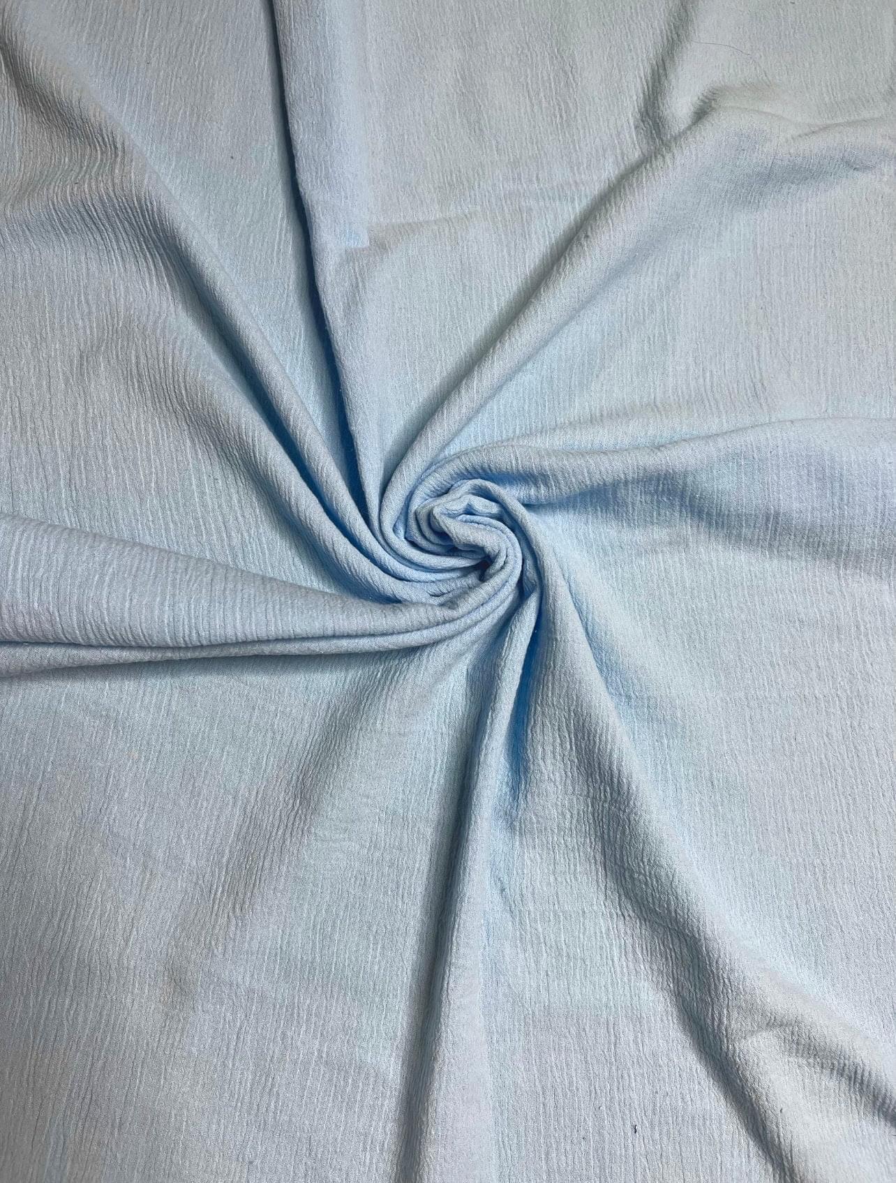 Baby Blue Crinkle Cotton Gauze - Image 6