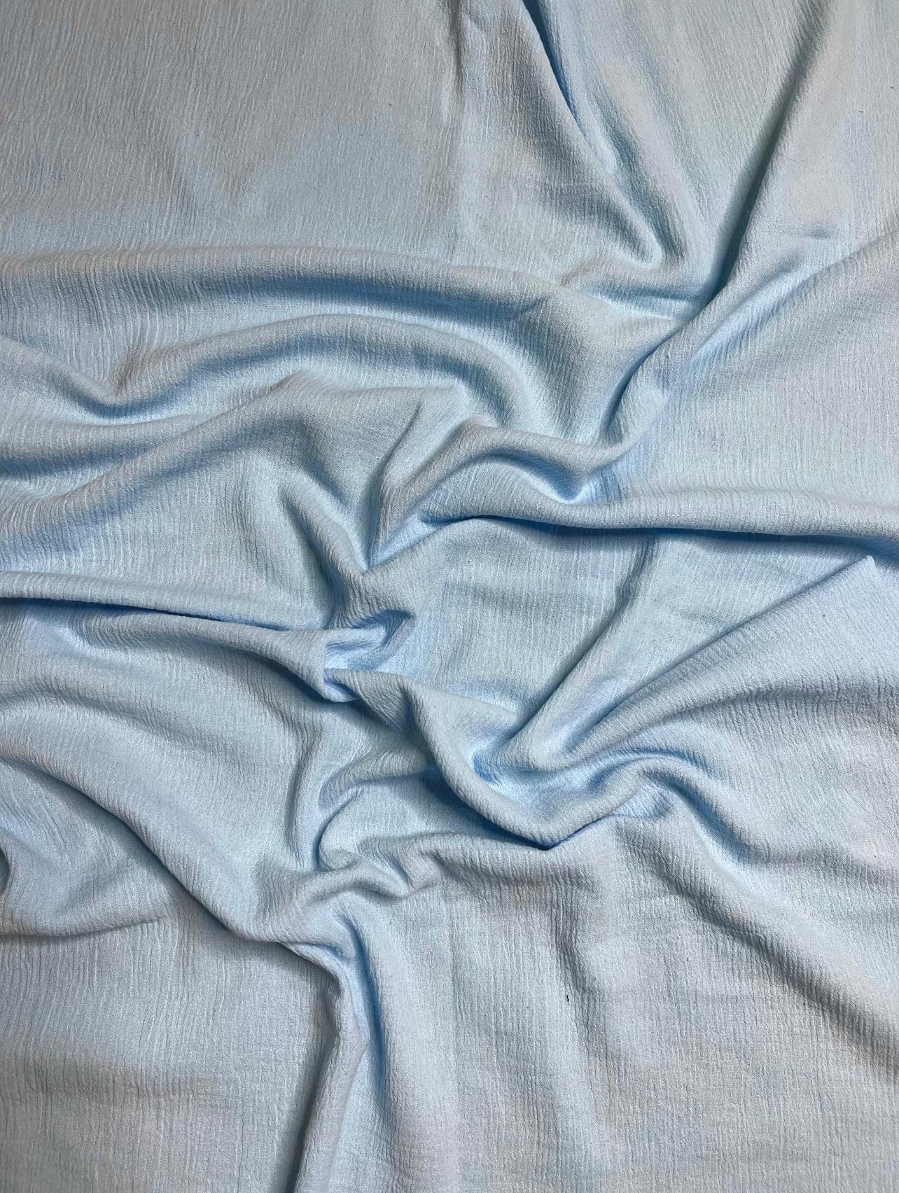 Baby Blue Crinkle Cotton Gauze - Image 8