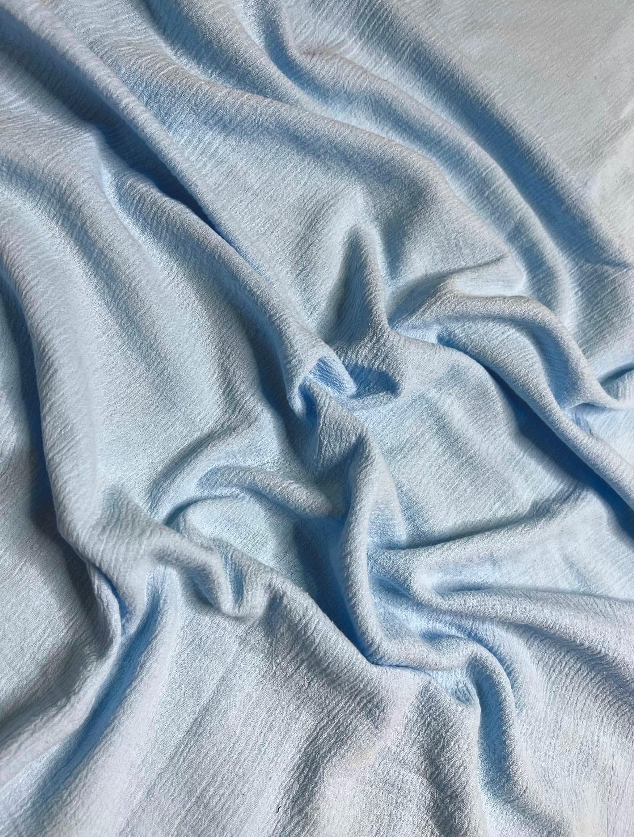 Baby Blue Crinkle Cotton Gauze - Image 9