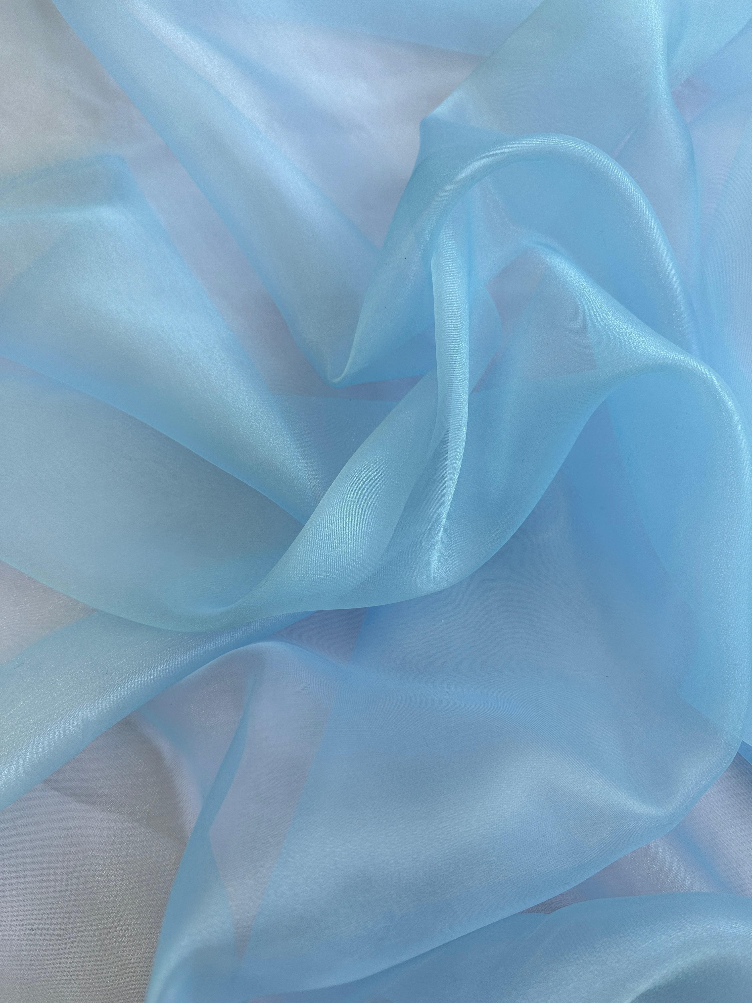 Baby Blue Crystal Organza - Image 2