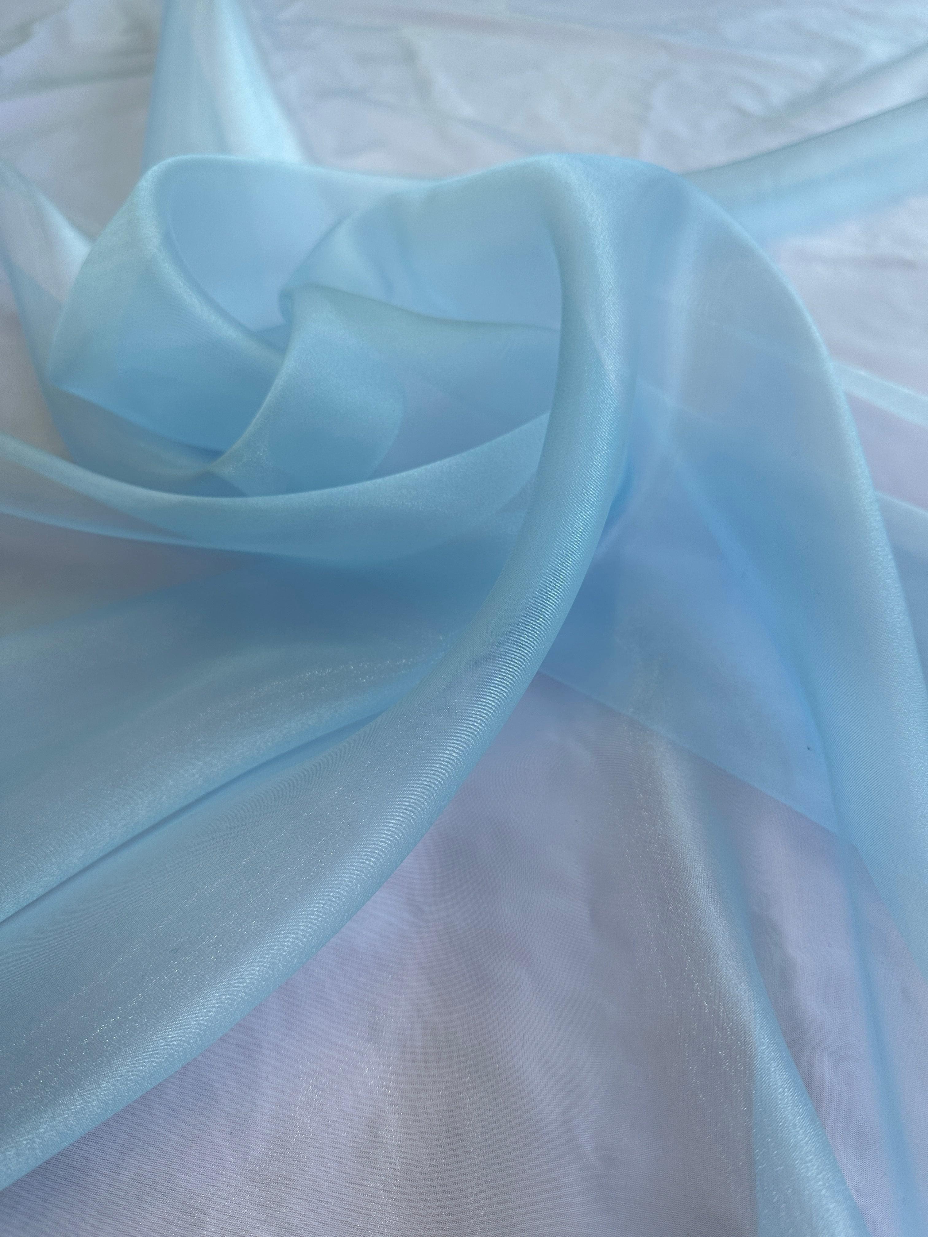 Baby Blue Crystal Organza - Image 3