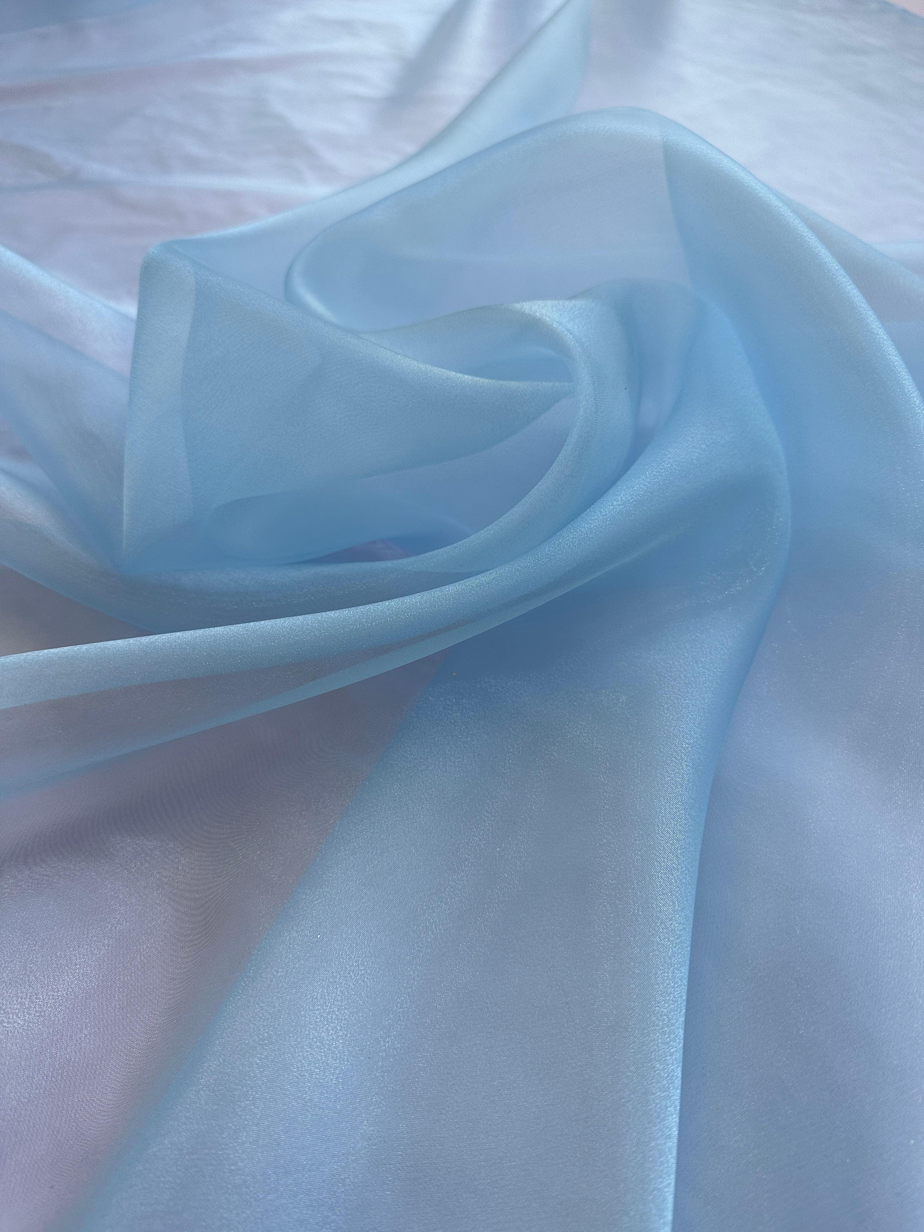 Baby Blue Crystal Organza - Image 4