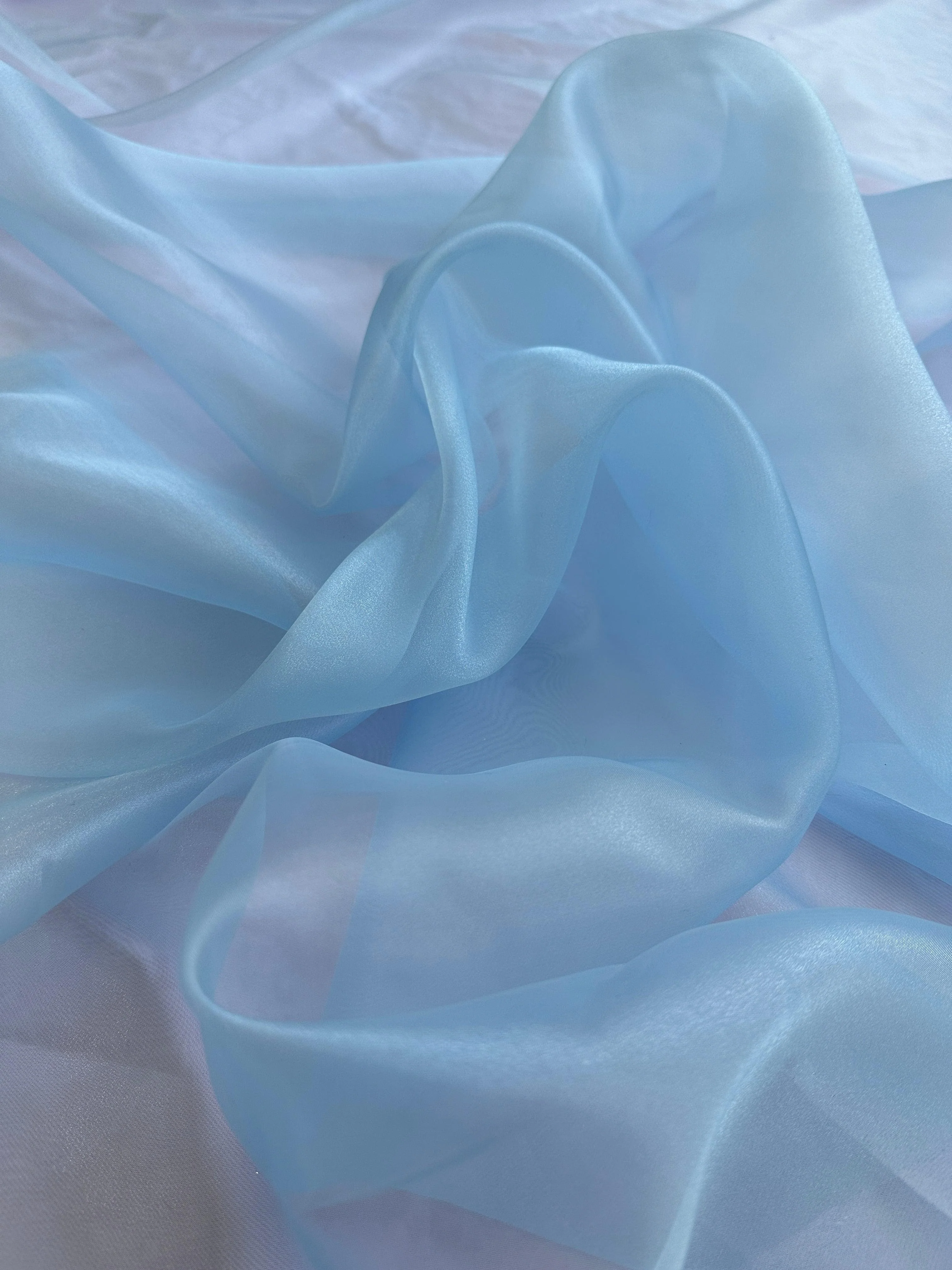 Baby Blue Crystal Organza - Image 7