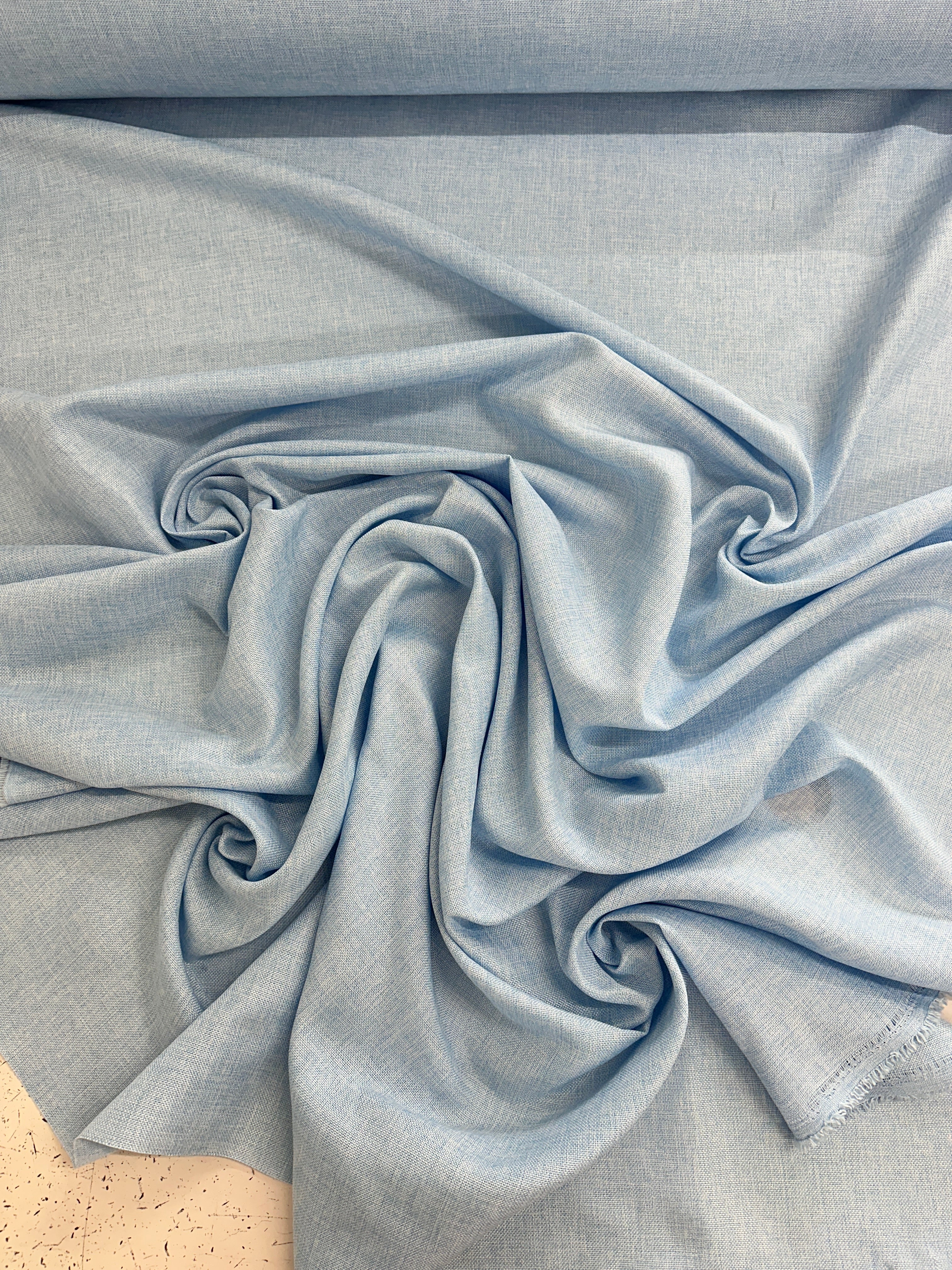 Baby Blue Faux Linen - Image 3