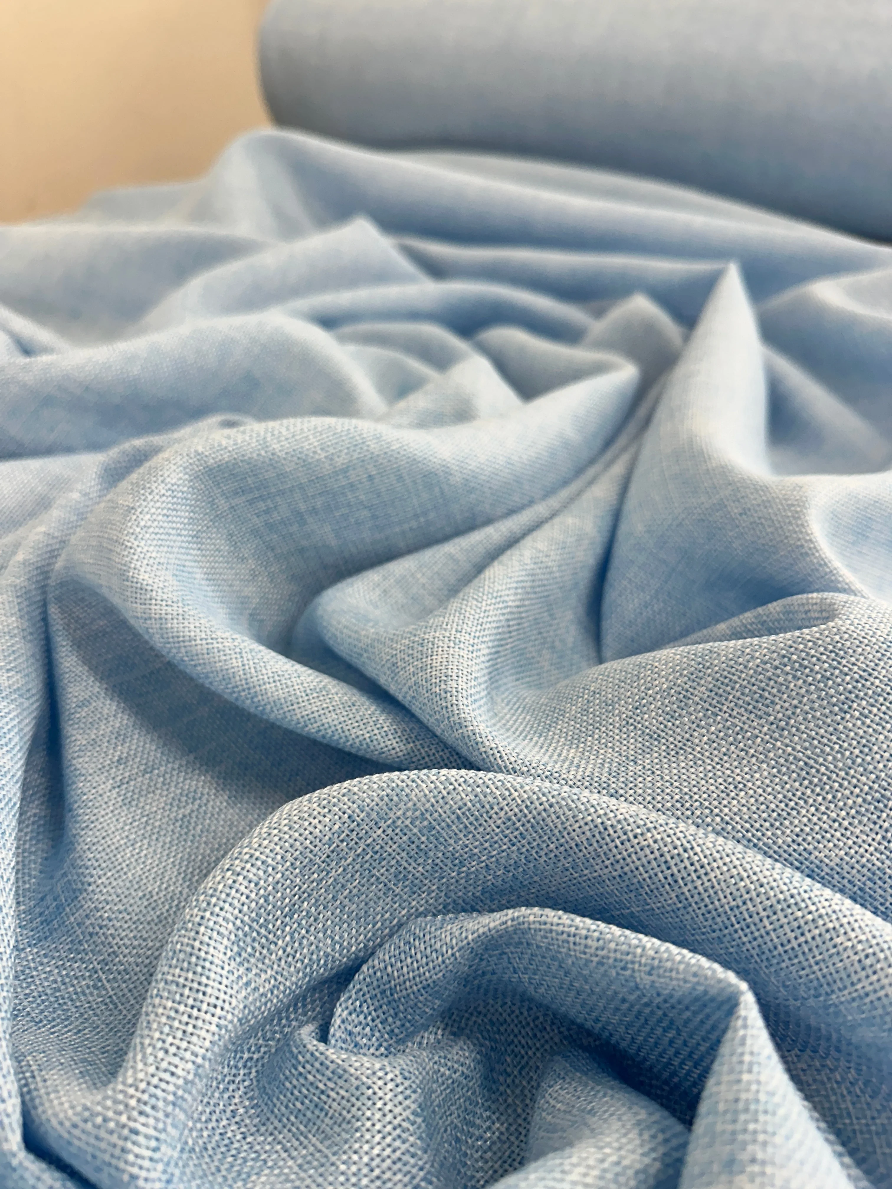 Baby Blue Faux Linen - Image 7