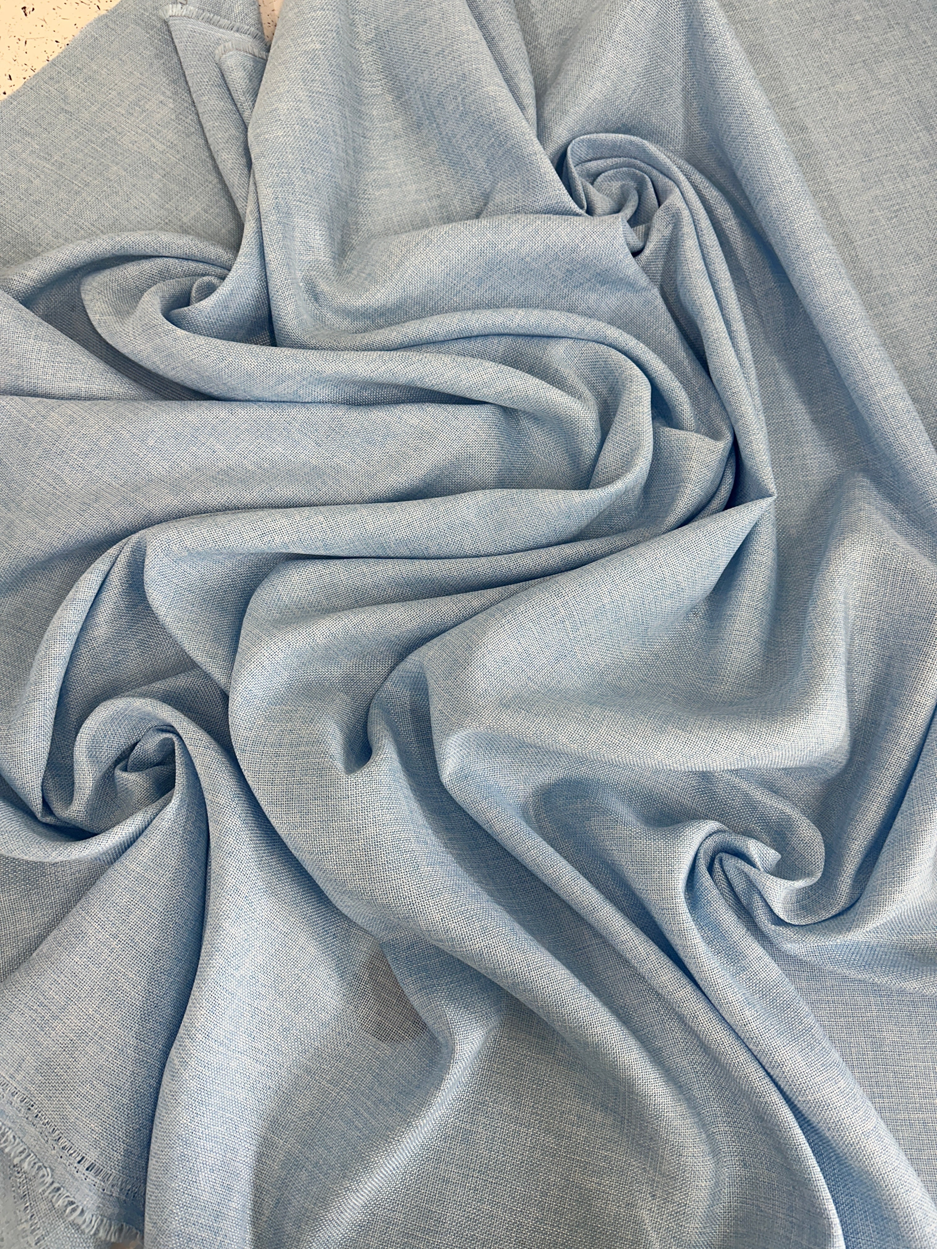 Baby Blue Faux Linen - Image 8