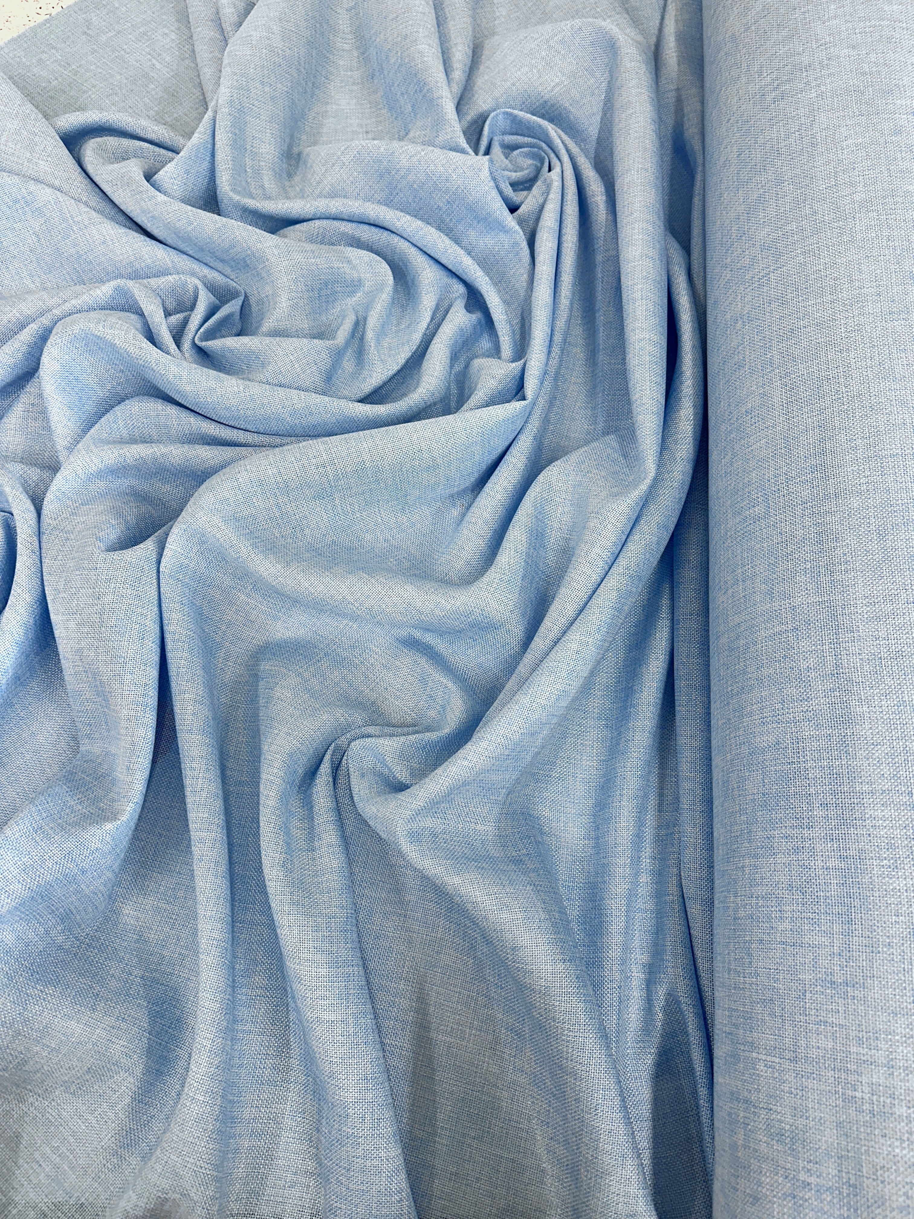 Baby Blue Faux Linen - Image 9
