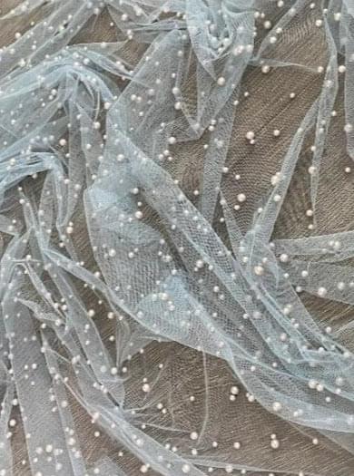 Baby Blue Pearl Tulle - Image 5
