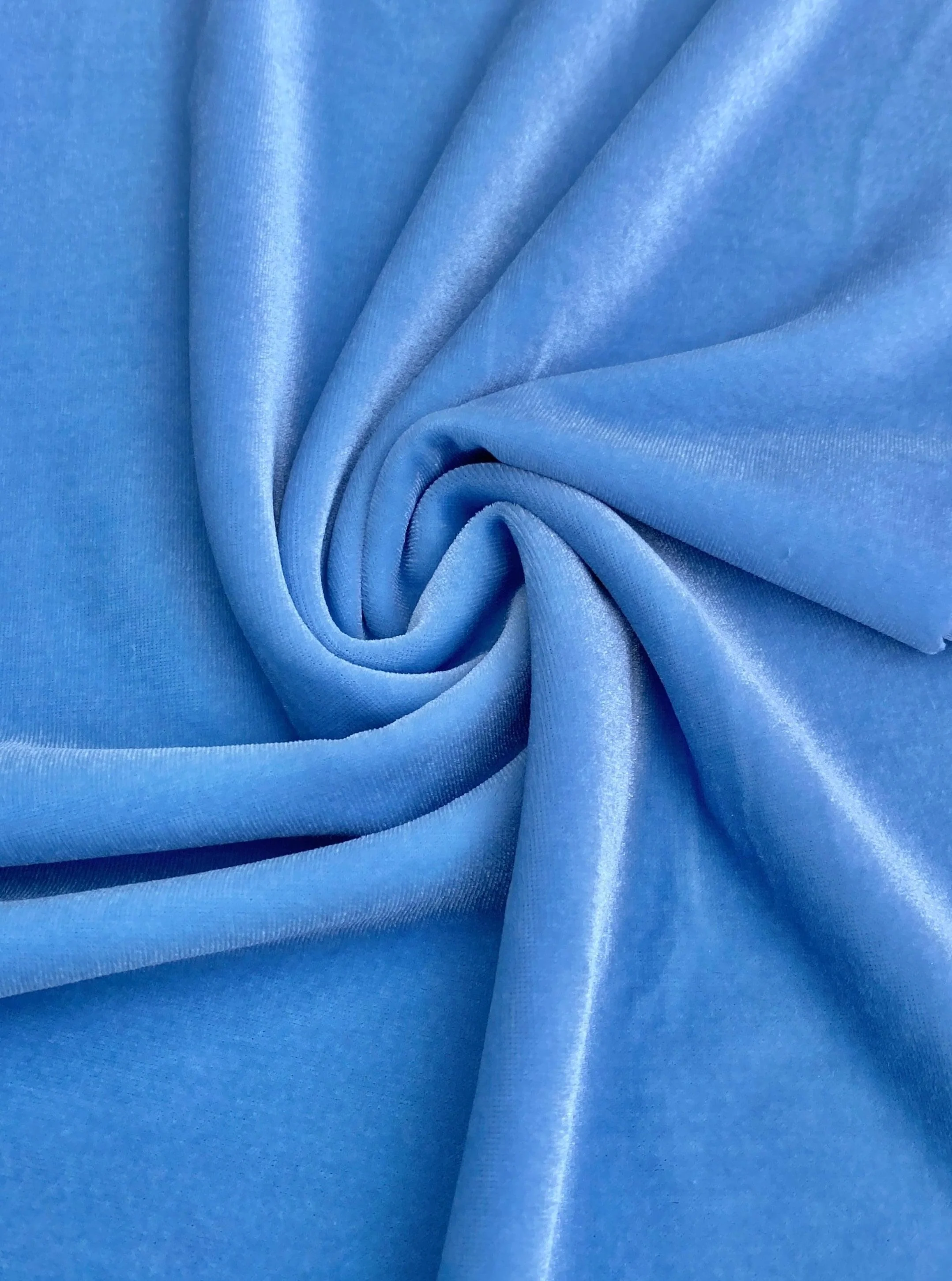 Baby Blue Stretch Velvet - Image 2