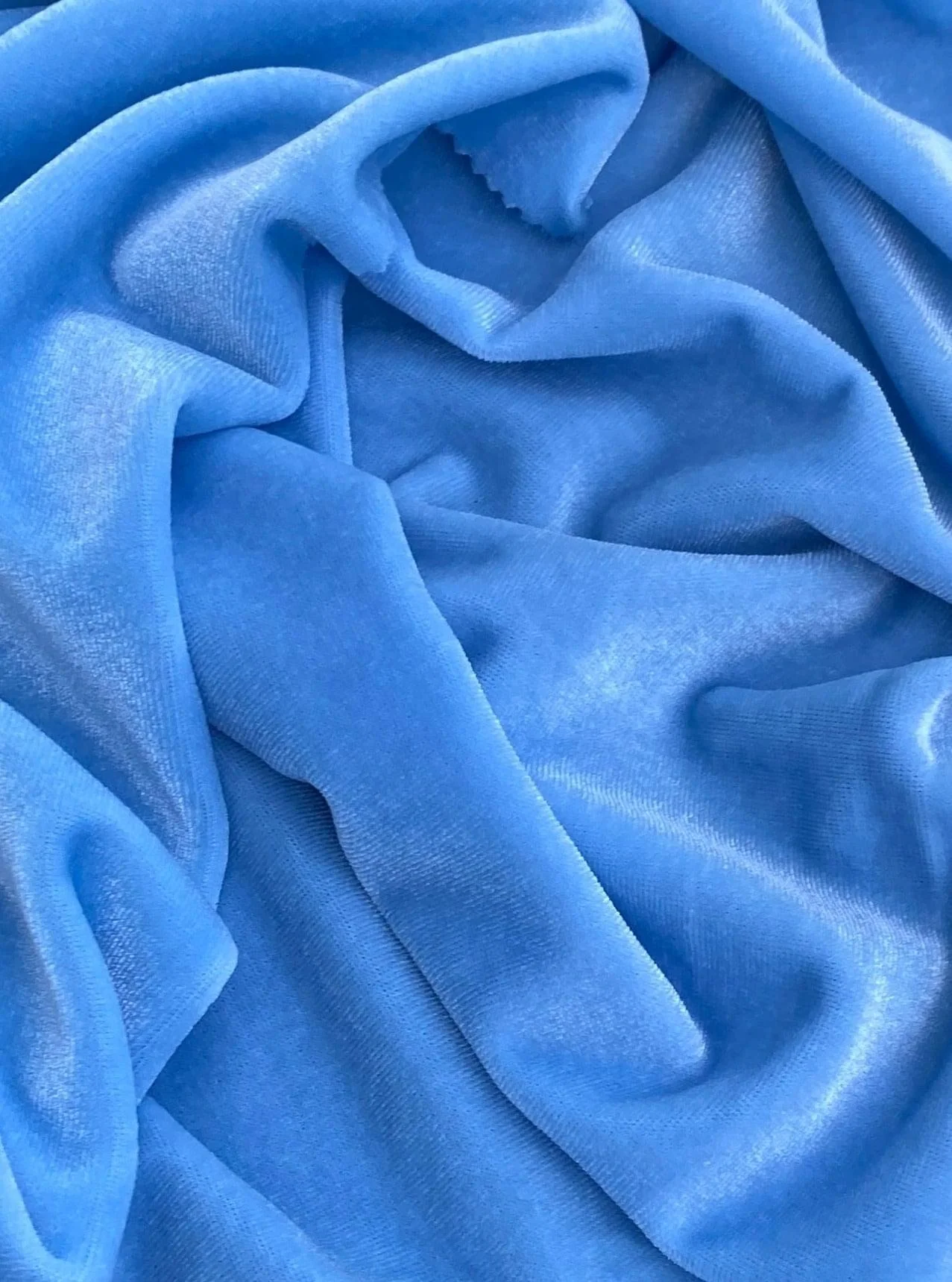 Baby Blue Stretch Velvet - Image 5