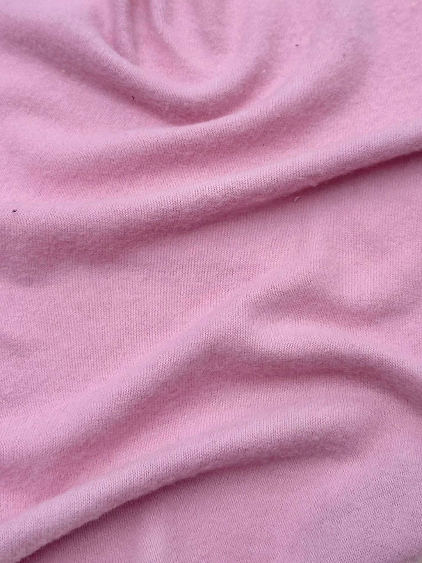 Baby Pink Buttery Spandex Faux Cashmere Knit - Image 3