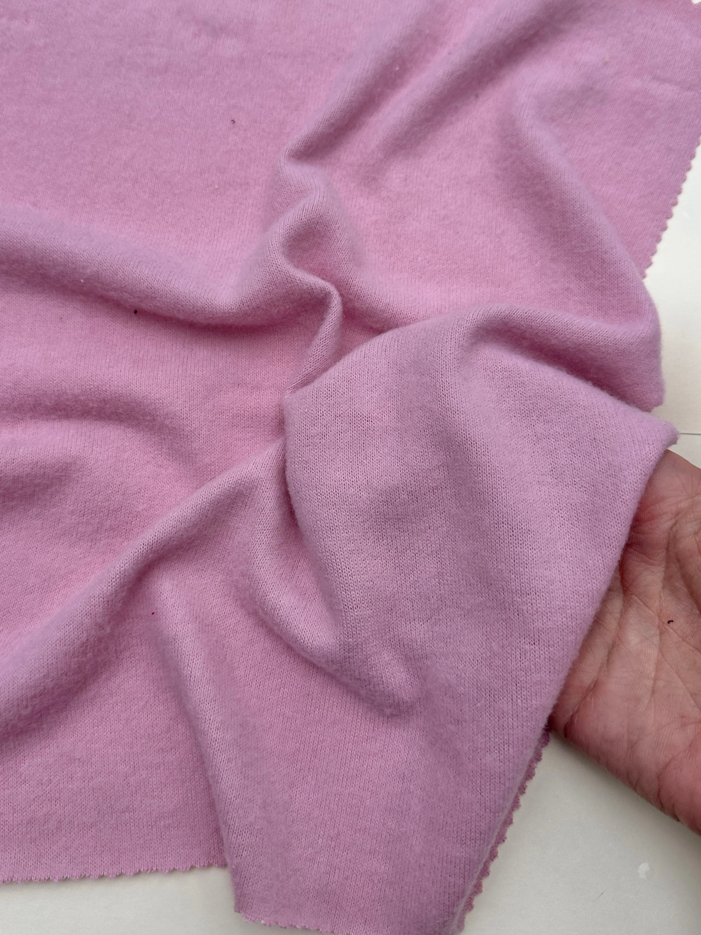 Baby Pink Buttery Spandex Faux Cashmere Knit - Image 7