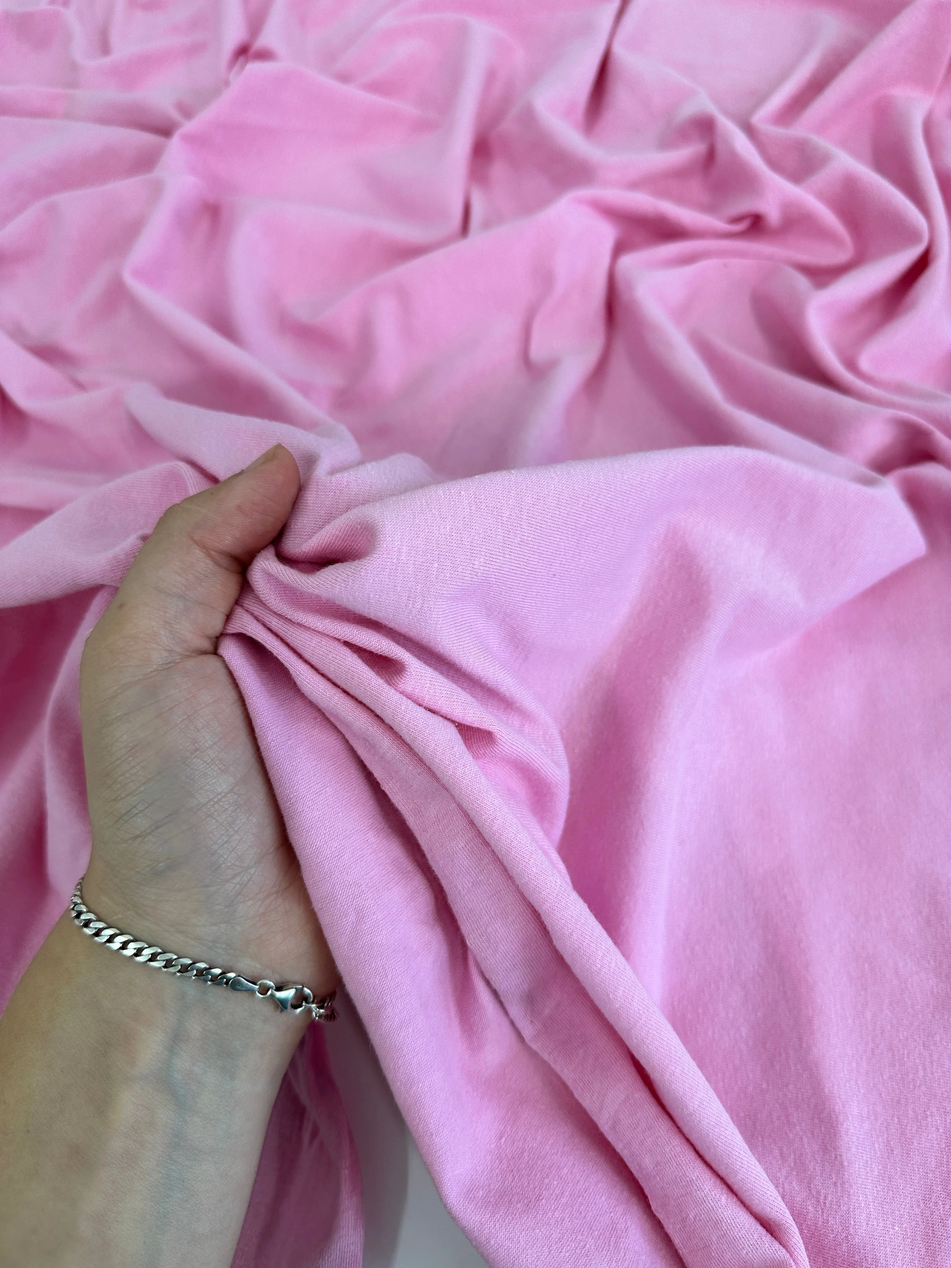 Baby Pink Cotton Jersey Knit - Image 4