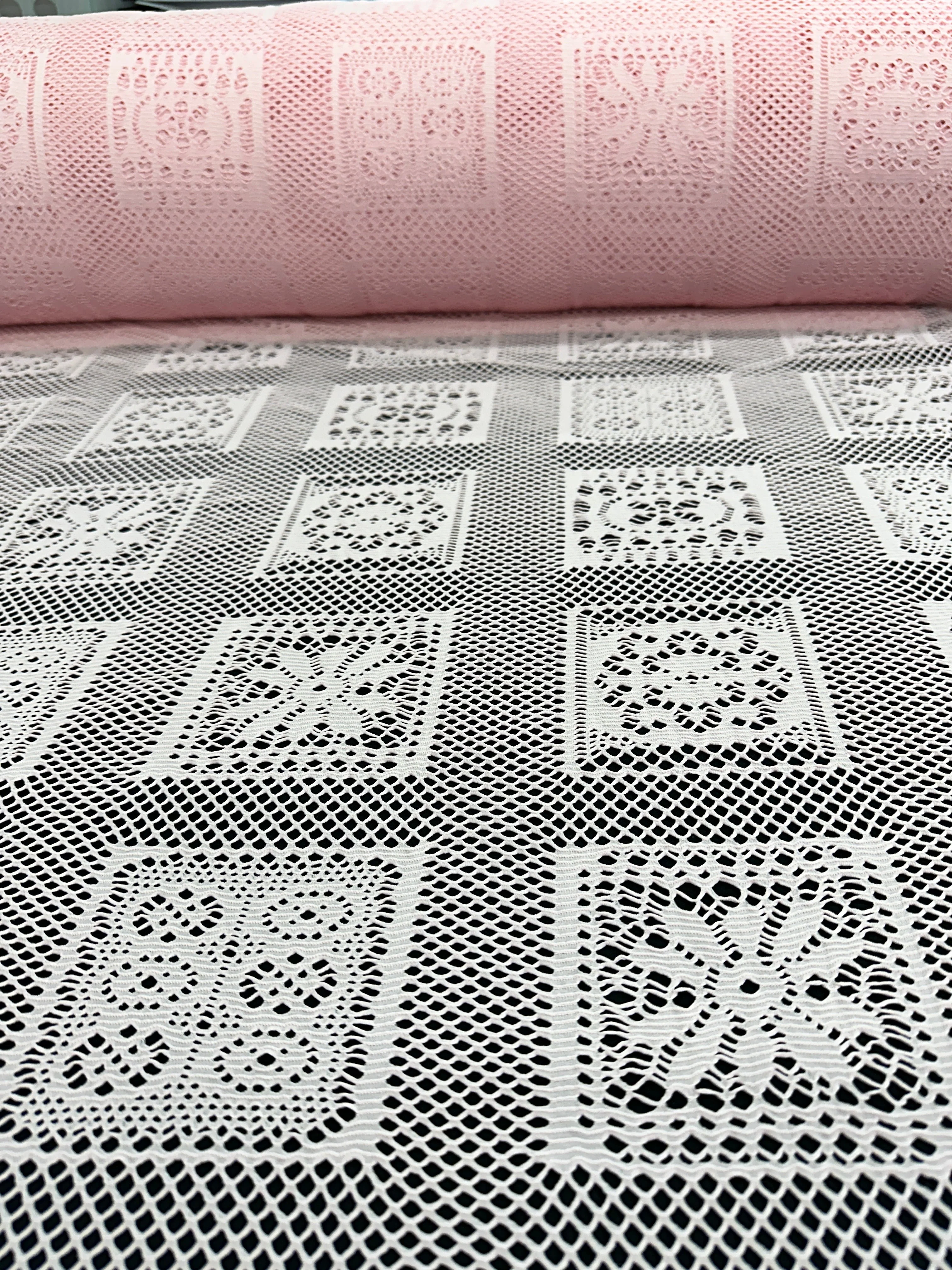 Baby Pink Geometric Crochet Hollow Out Knit - Image 10