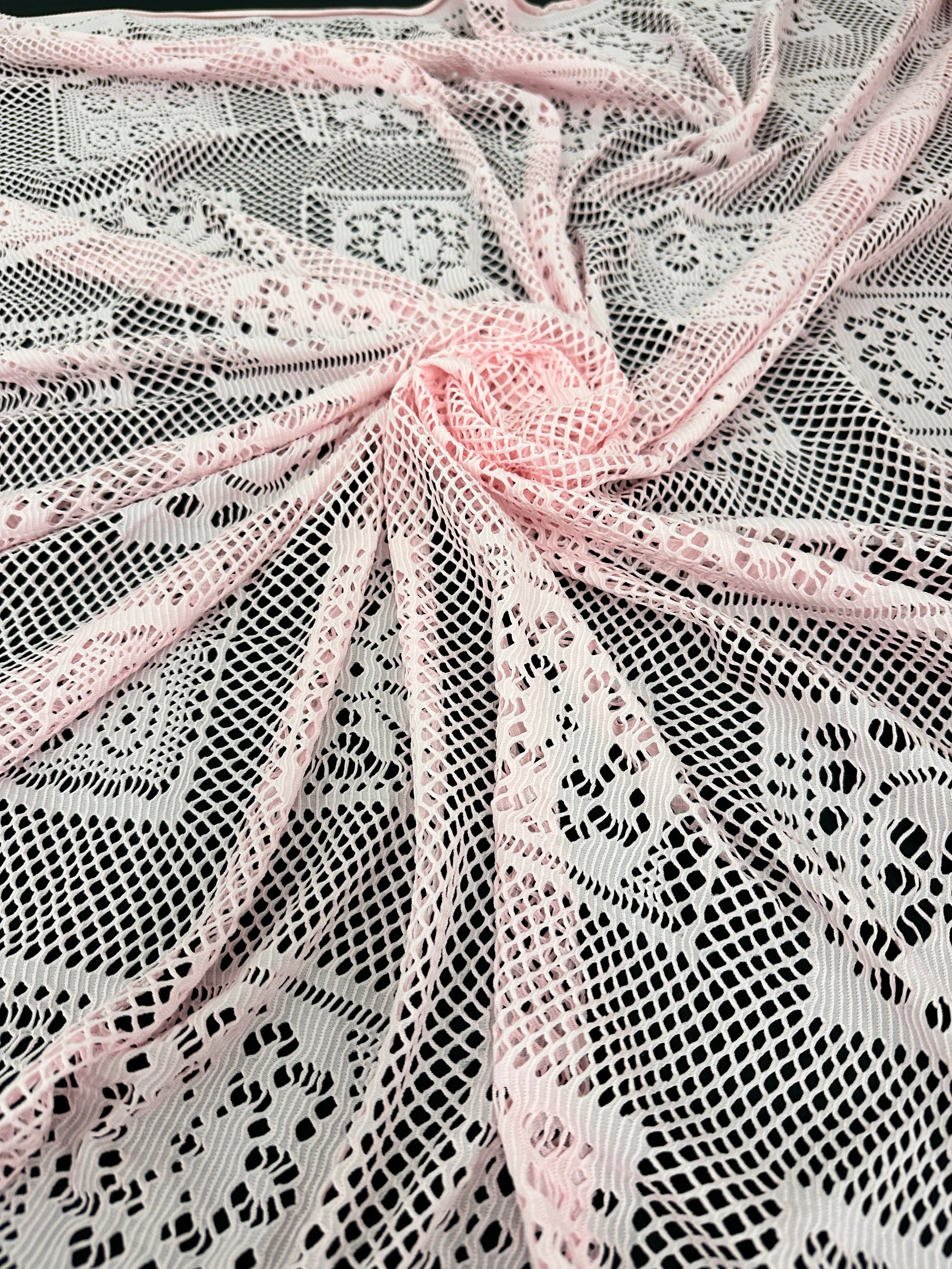 Baby Pink Geometric Crochet Hollow Out Knit - Image 6
