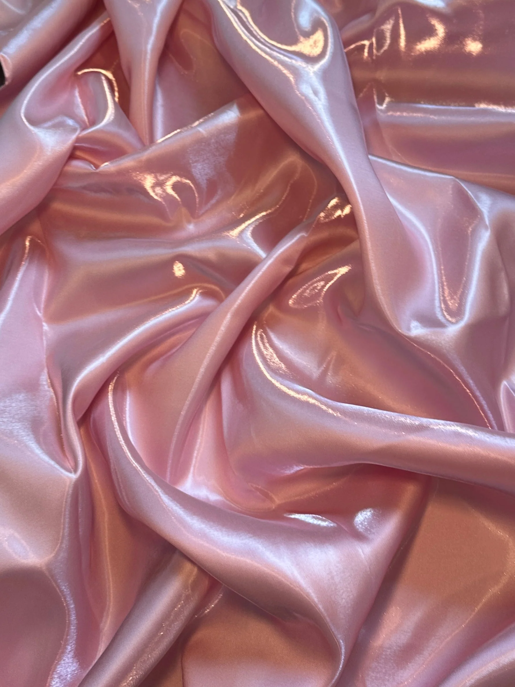 Baby Pink Liquid Bridal Satin - Image 3