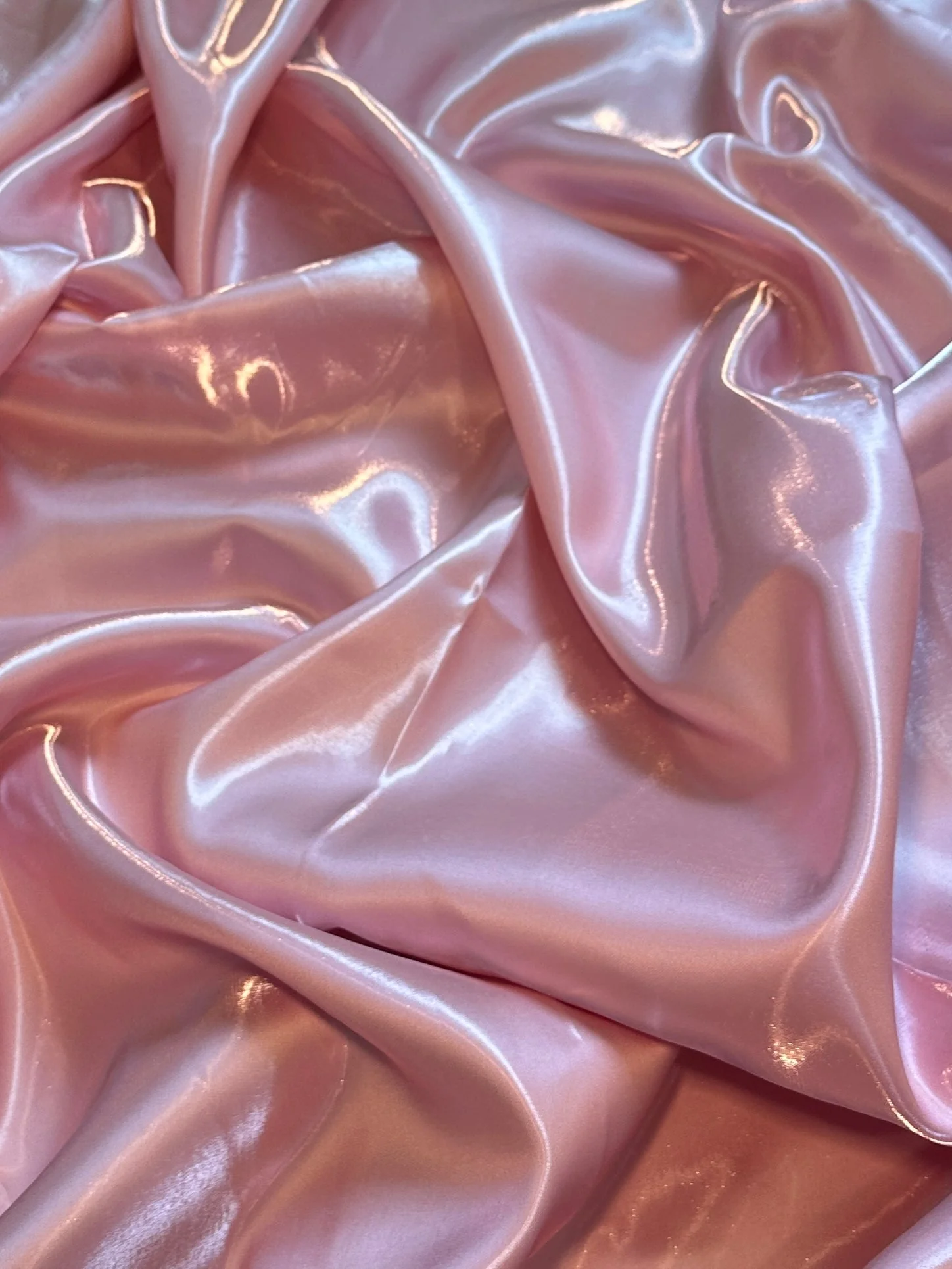 Baby Pink Liquid Bridal Satin - Image 5