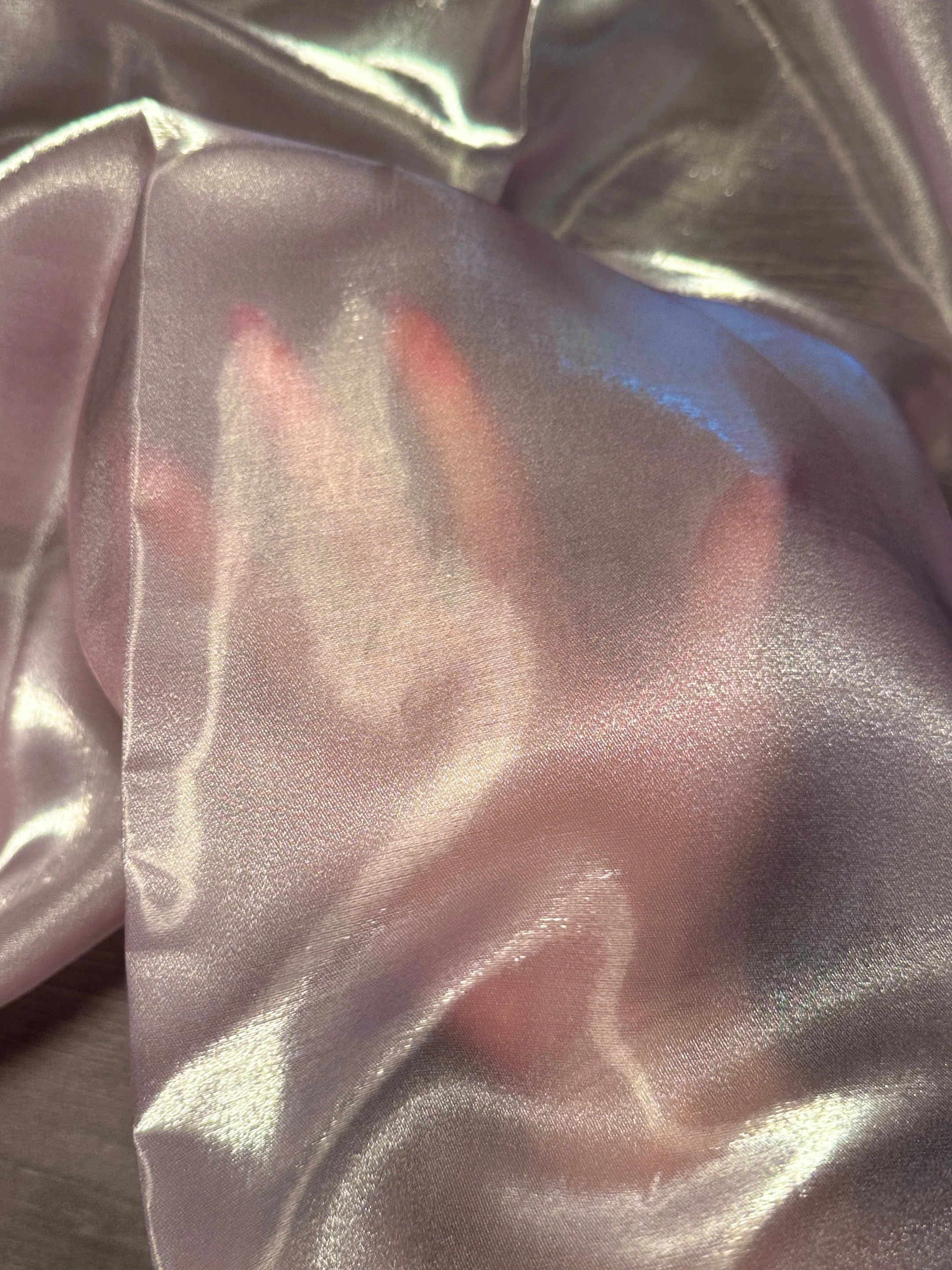 Baby Pink Liquid Shimmery Organza - Image 5