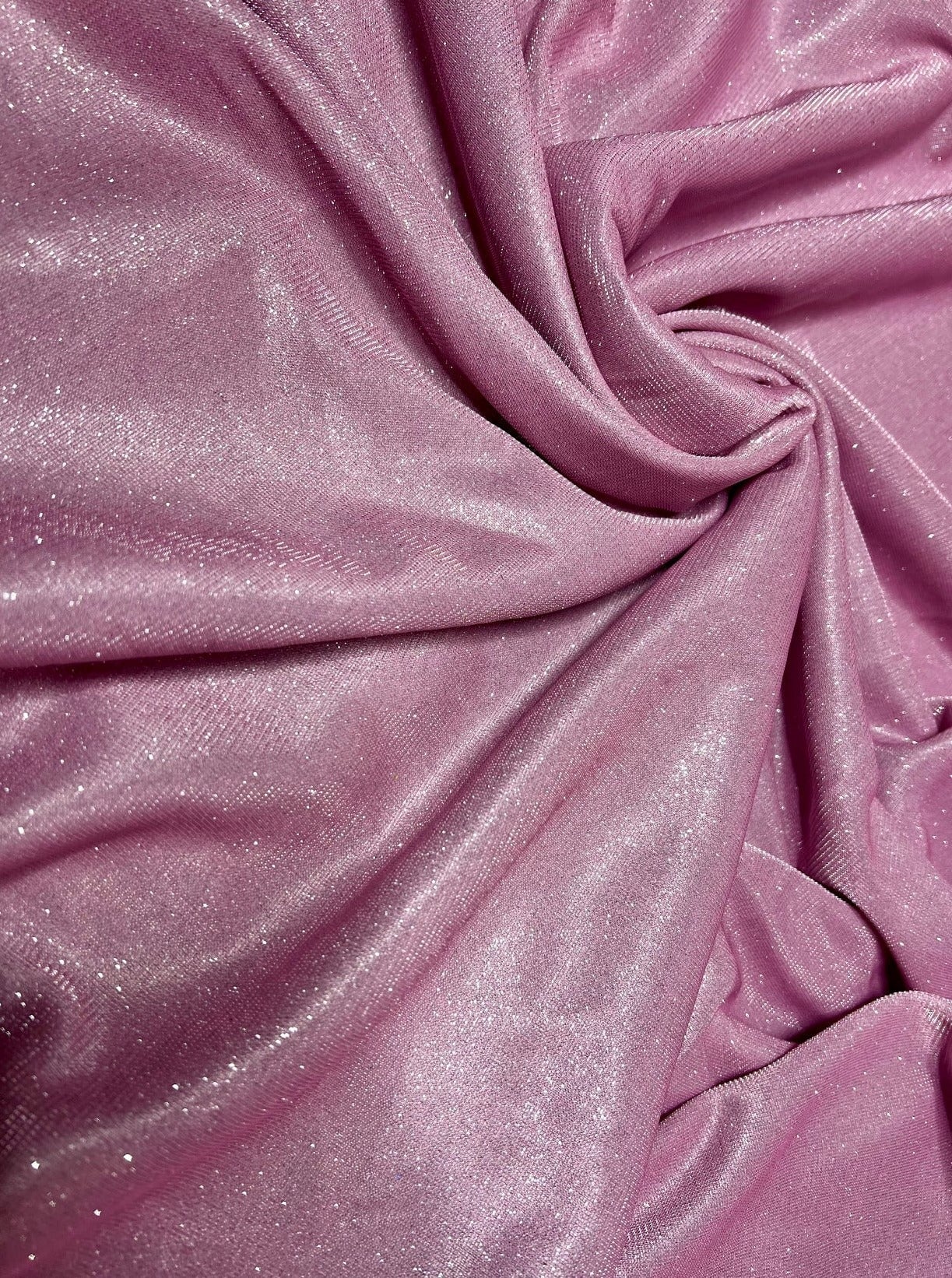 Baby Pink Stretch Metallic Lurex - Image 3