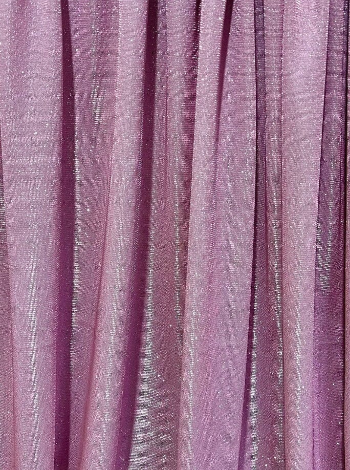 Baby Pink Stretch Metallic Lurex - Image 4