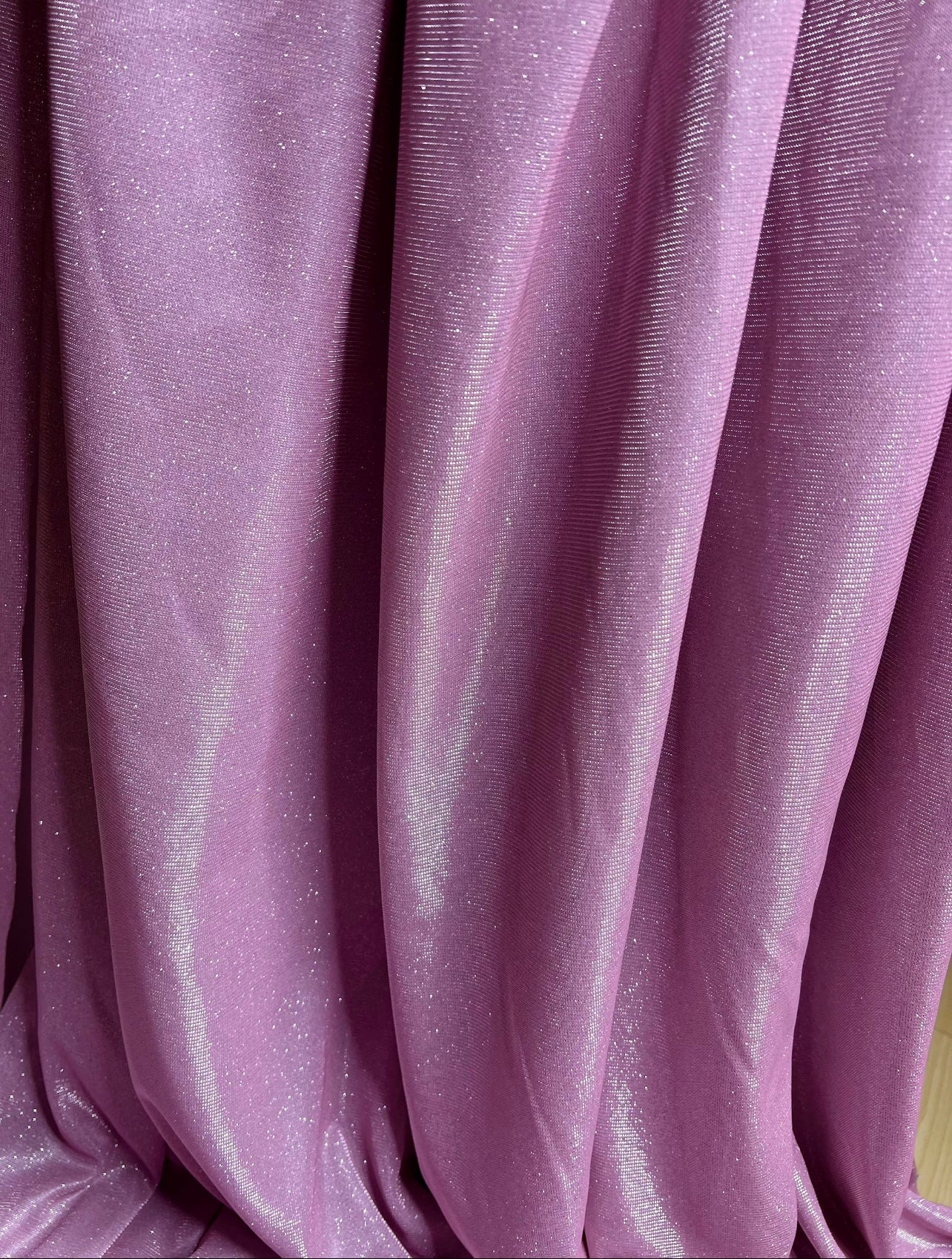 Baby Pink Stretch Metallic Lurex - Image 7