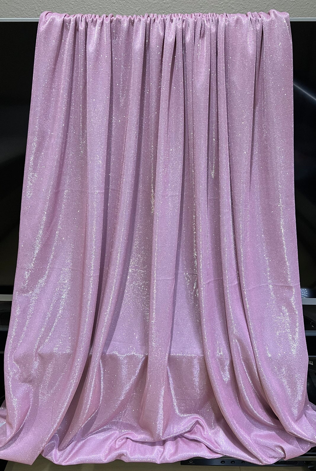Baby Pink Stretch Metallic Lurex - Image 9
