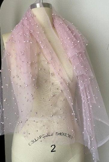 Baby Pink Pearl Tulle - Image 5