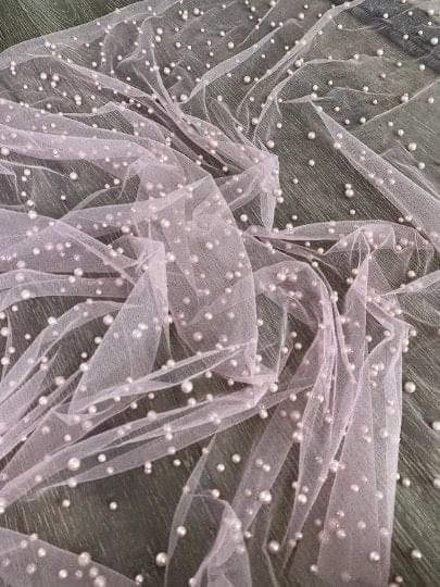 Baby Pink Pearl Tulle - Image 7
