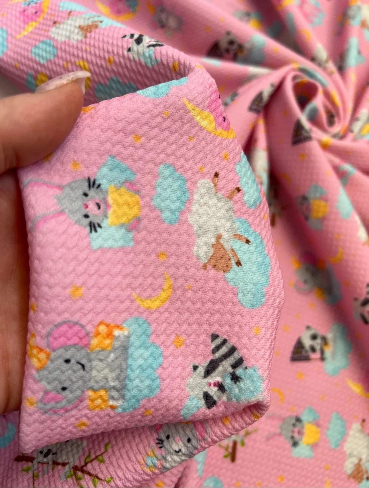 Baby Pink Printed Knit - Image 5