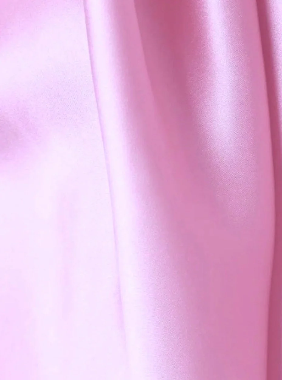 Baby Pink Silky Stretch Satin - Image 7