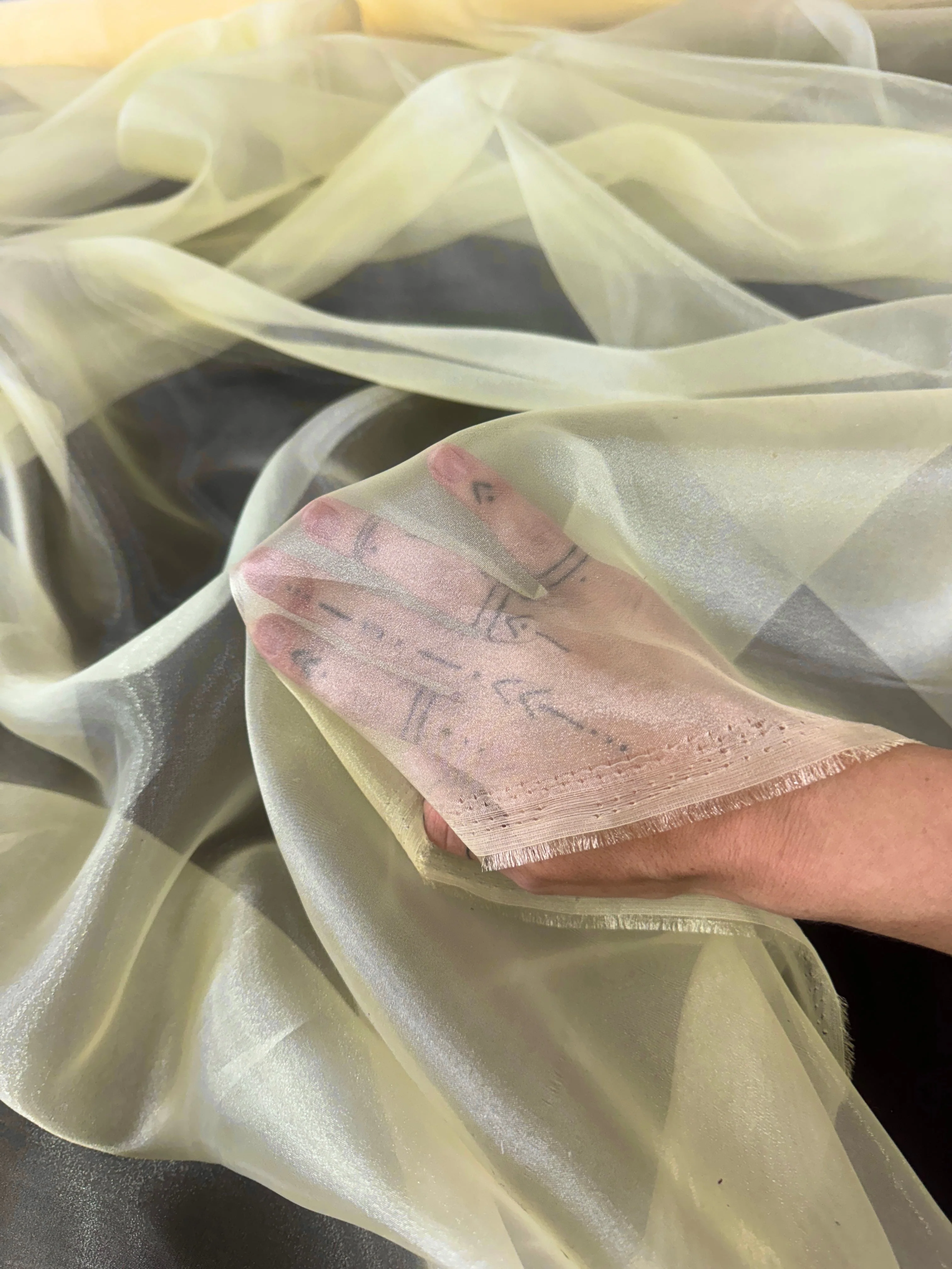 Banana Yellow Crystal Organza - Image 2