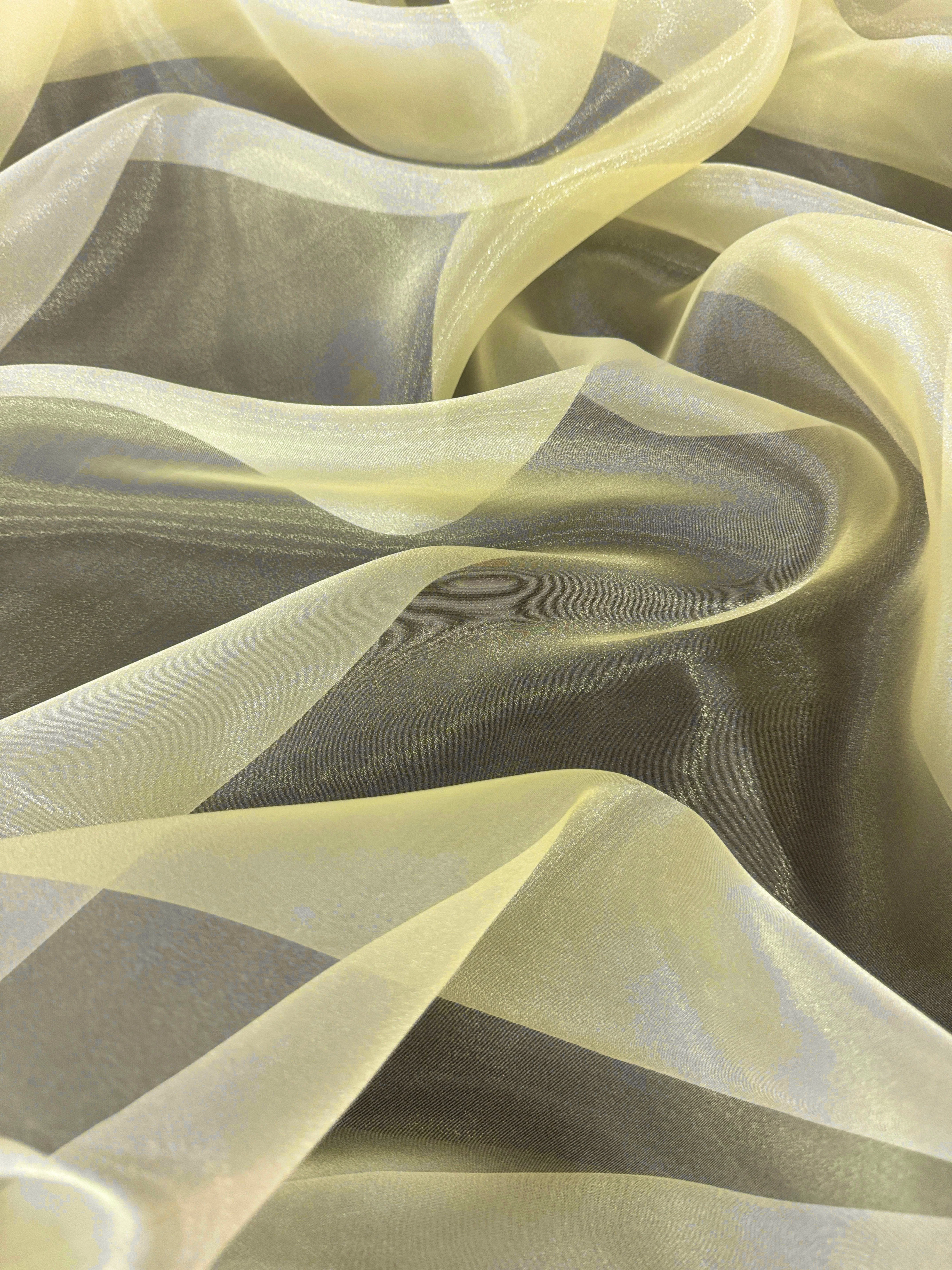 Banana Yellow Crystal Organza - Image 4