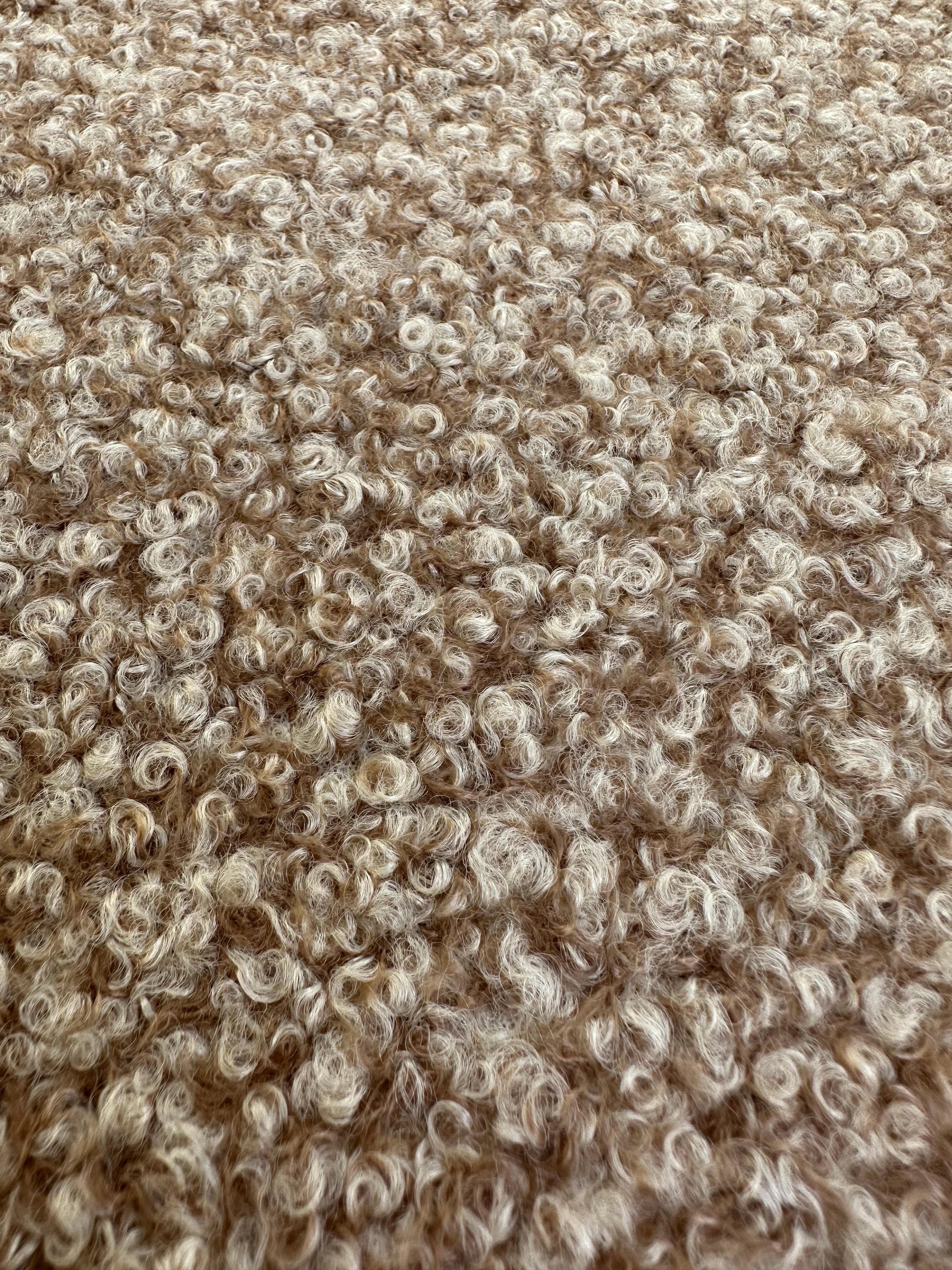 Beige Brown Premium Lamb Faux Wool - Image 5