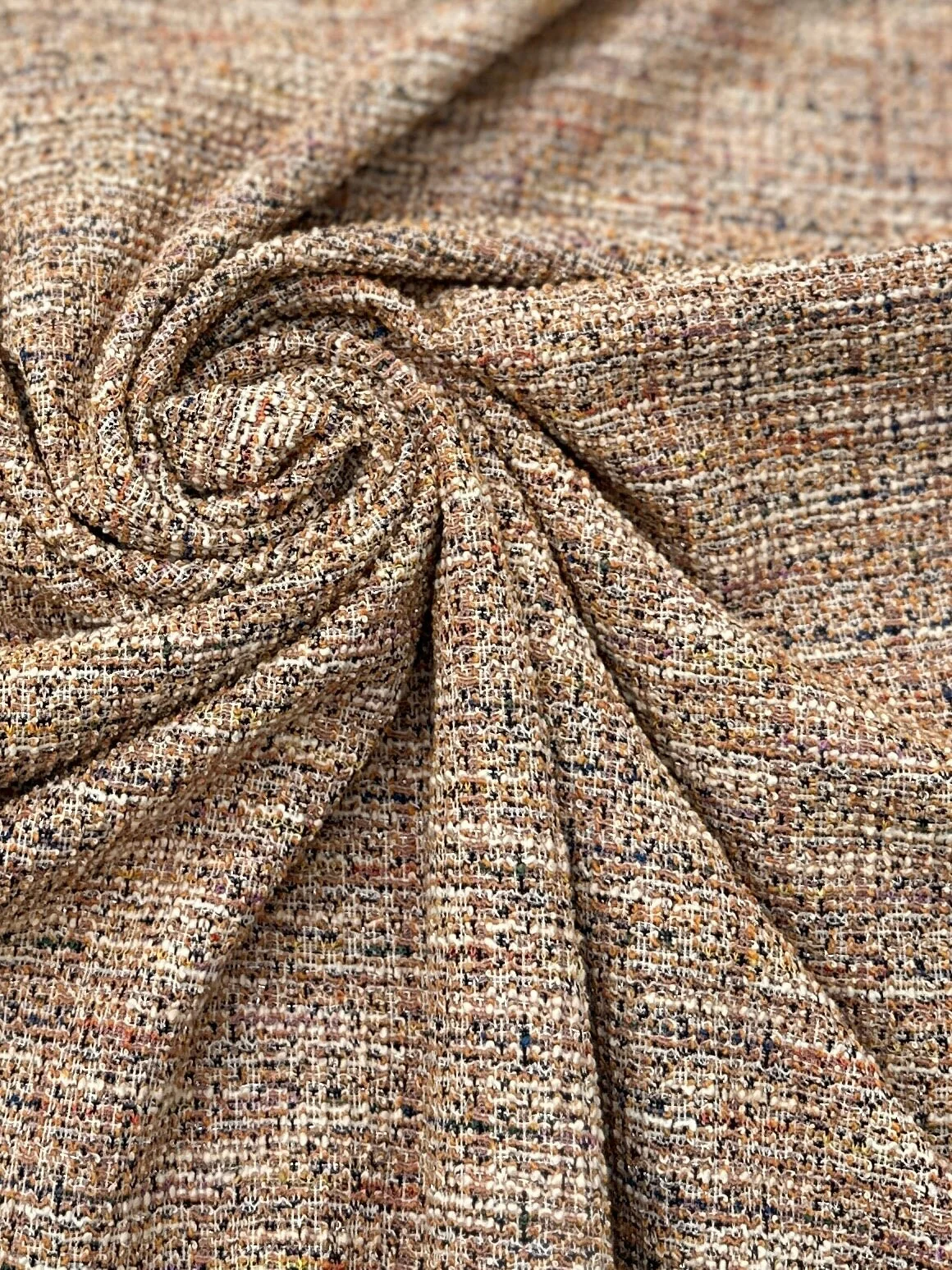 Beige Taupe Stretch Chenille Tweed - Image 3