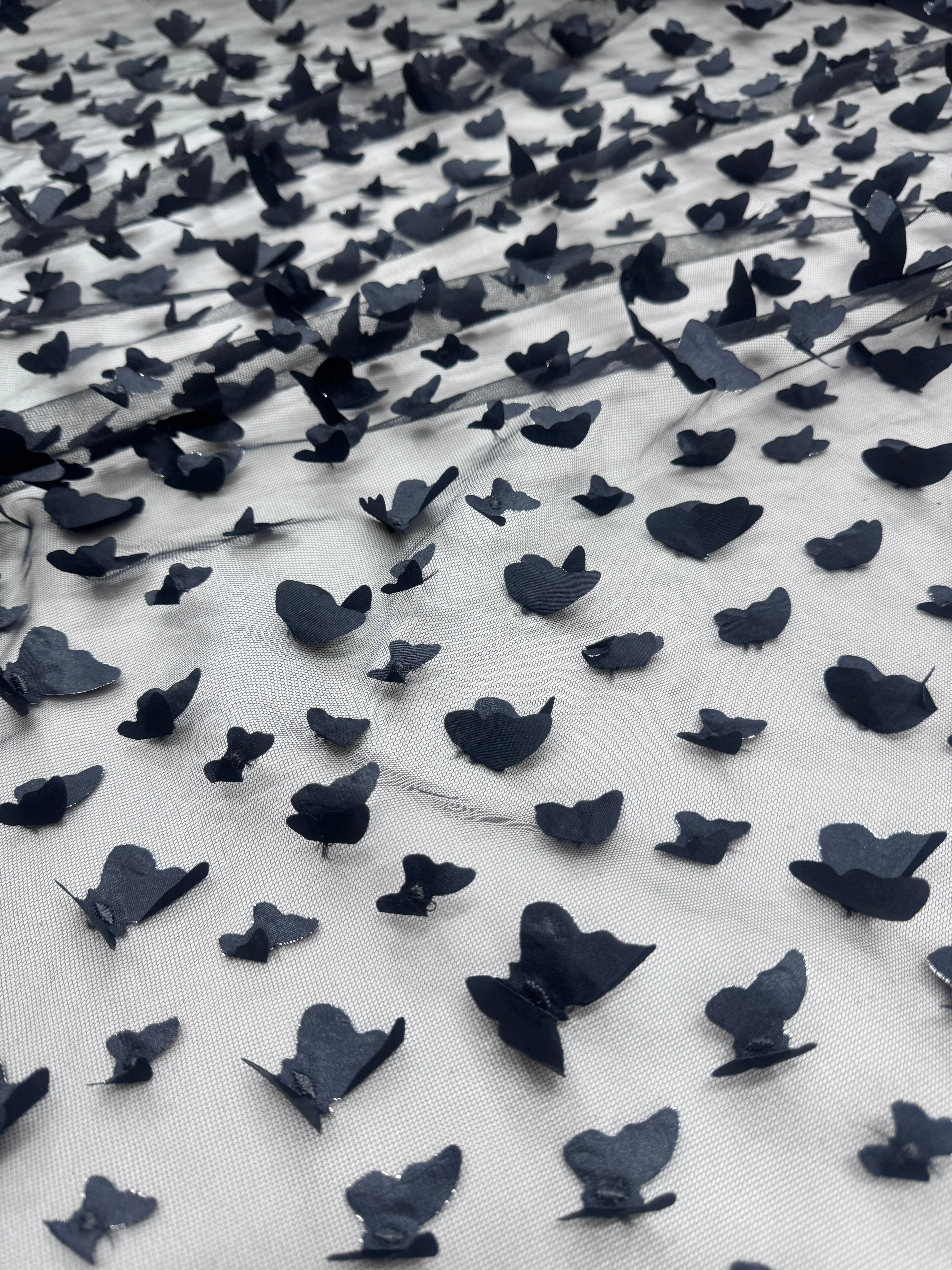 Black 3D Butterfly Lace - Image 2