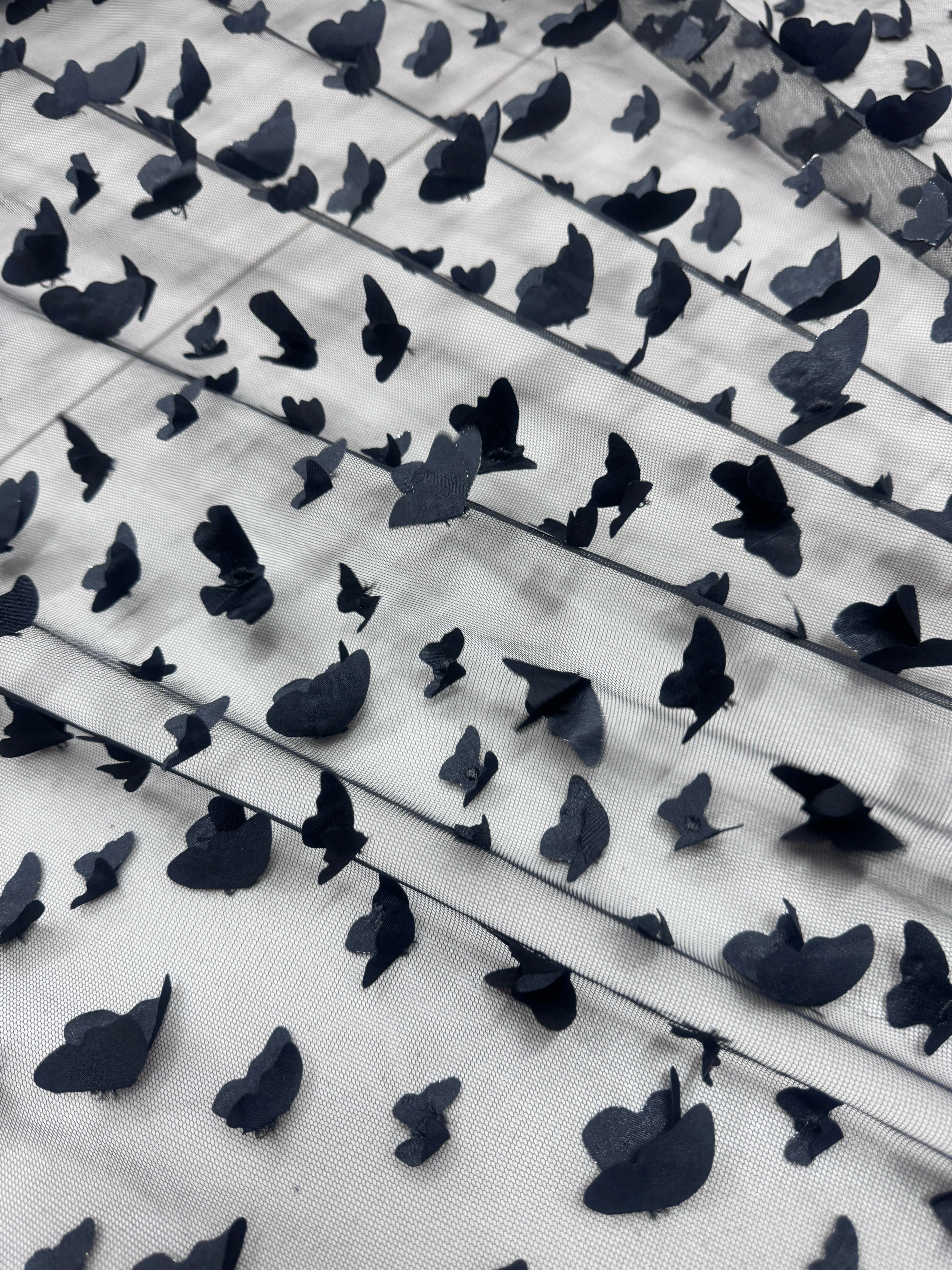 Black 3D Butterfly Lace - Image 4