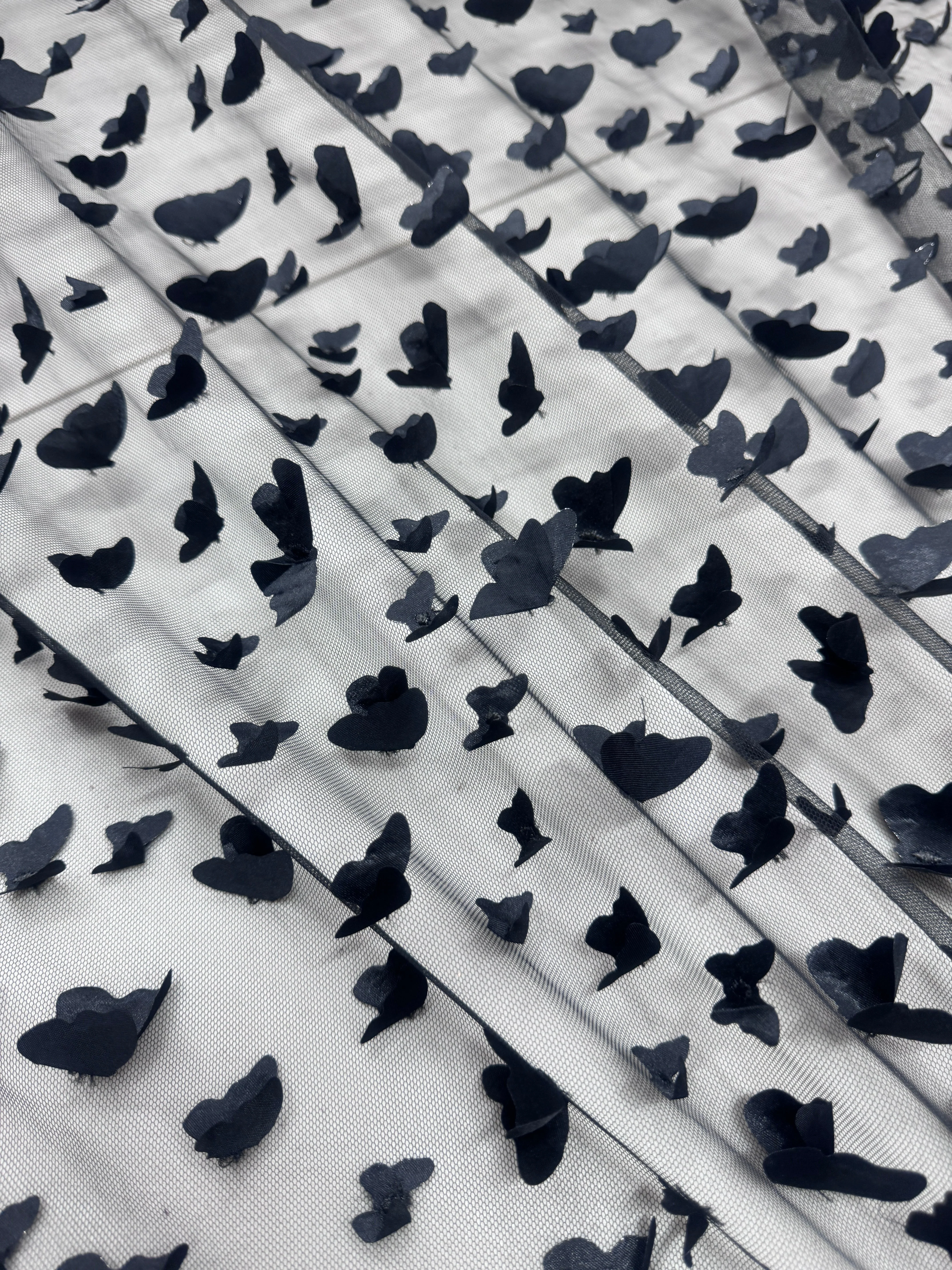 Black 3D Butterfly Lace - Image 9