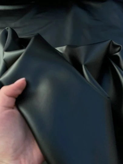 Black 4 Way Stretch Faux Leather - Image 5