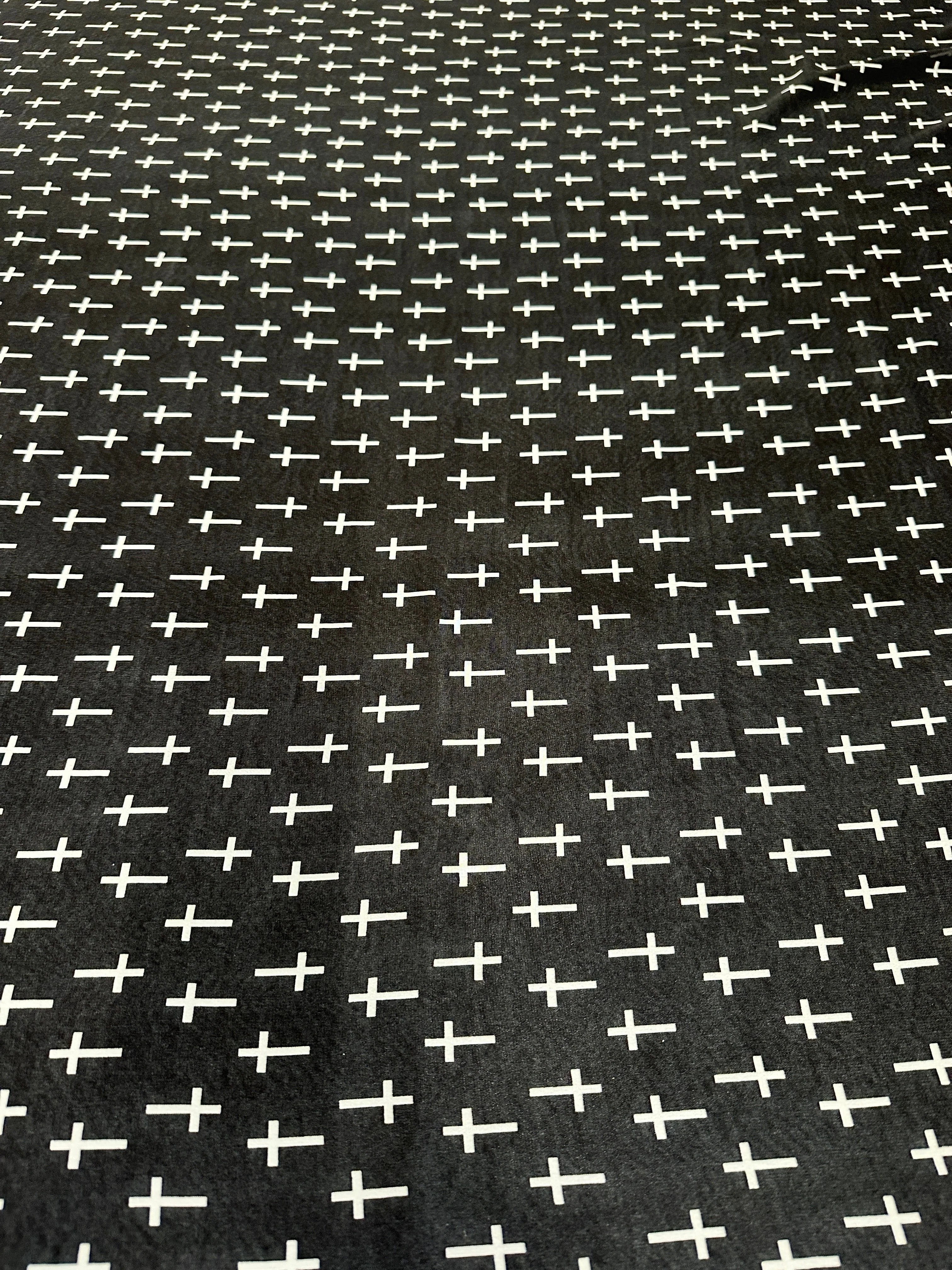 Black and White Cross Hi Multi Chiffon - Image 2