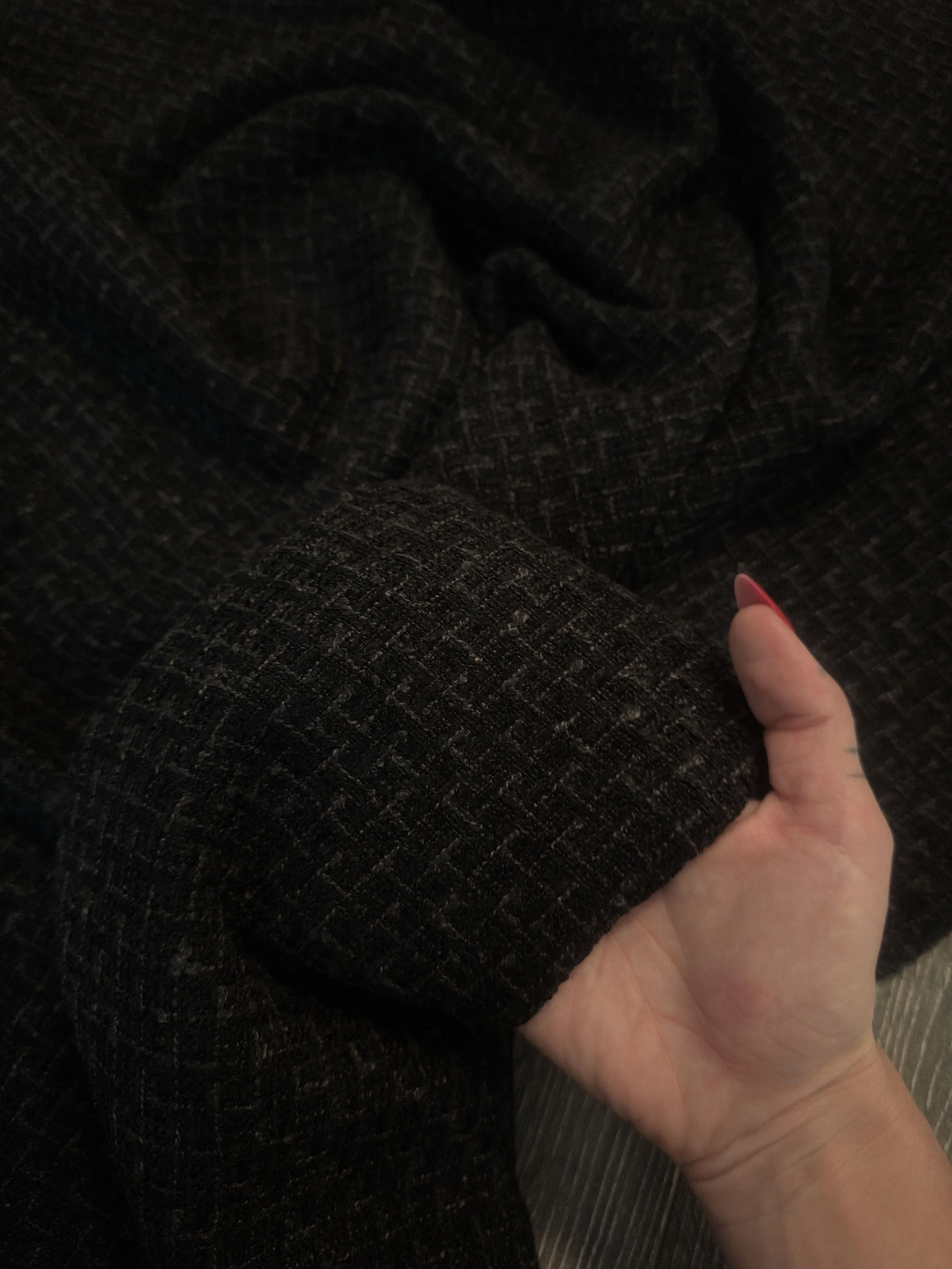 Black Chenille Tweed - Image 6