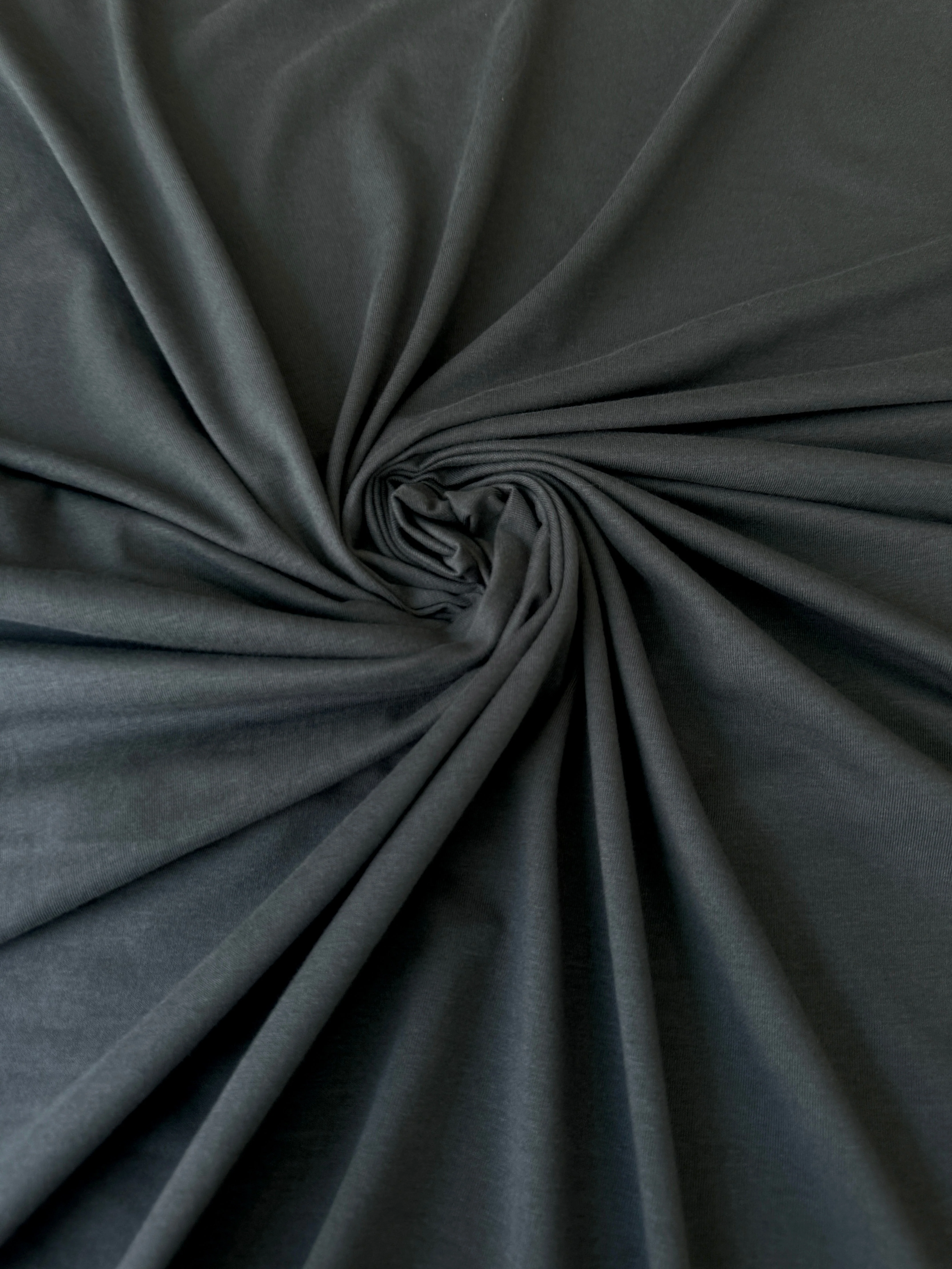 Black Cotton Jersey Knit - Image 5