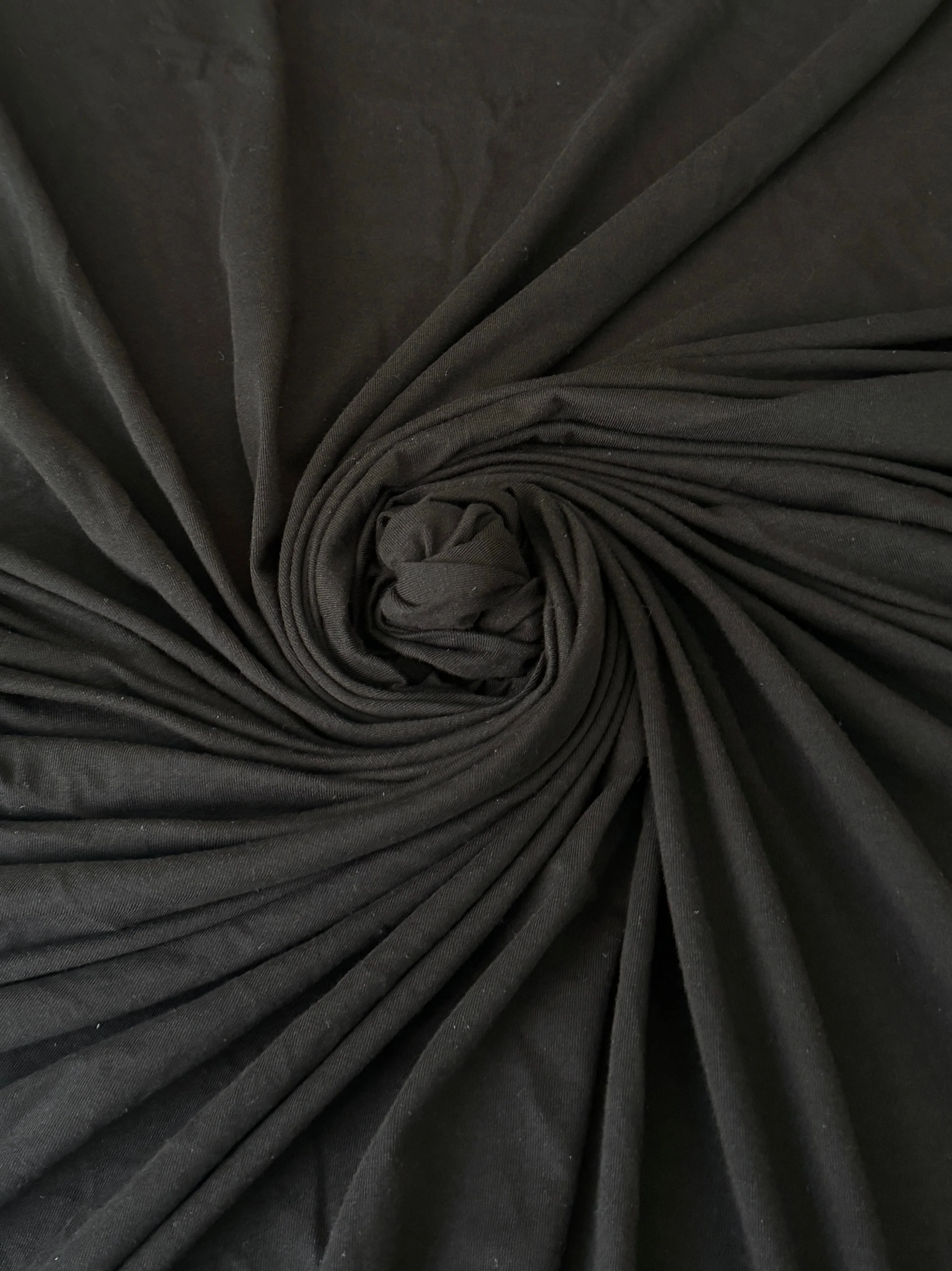 Black Cotton Jersey Knit - Image 6