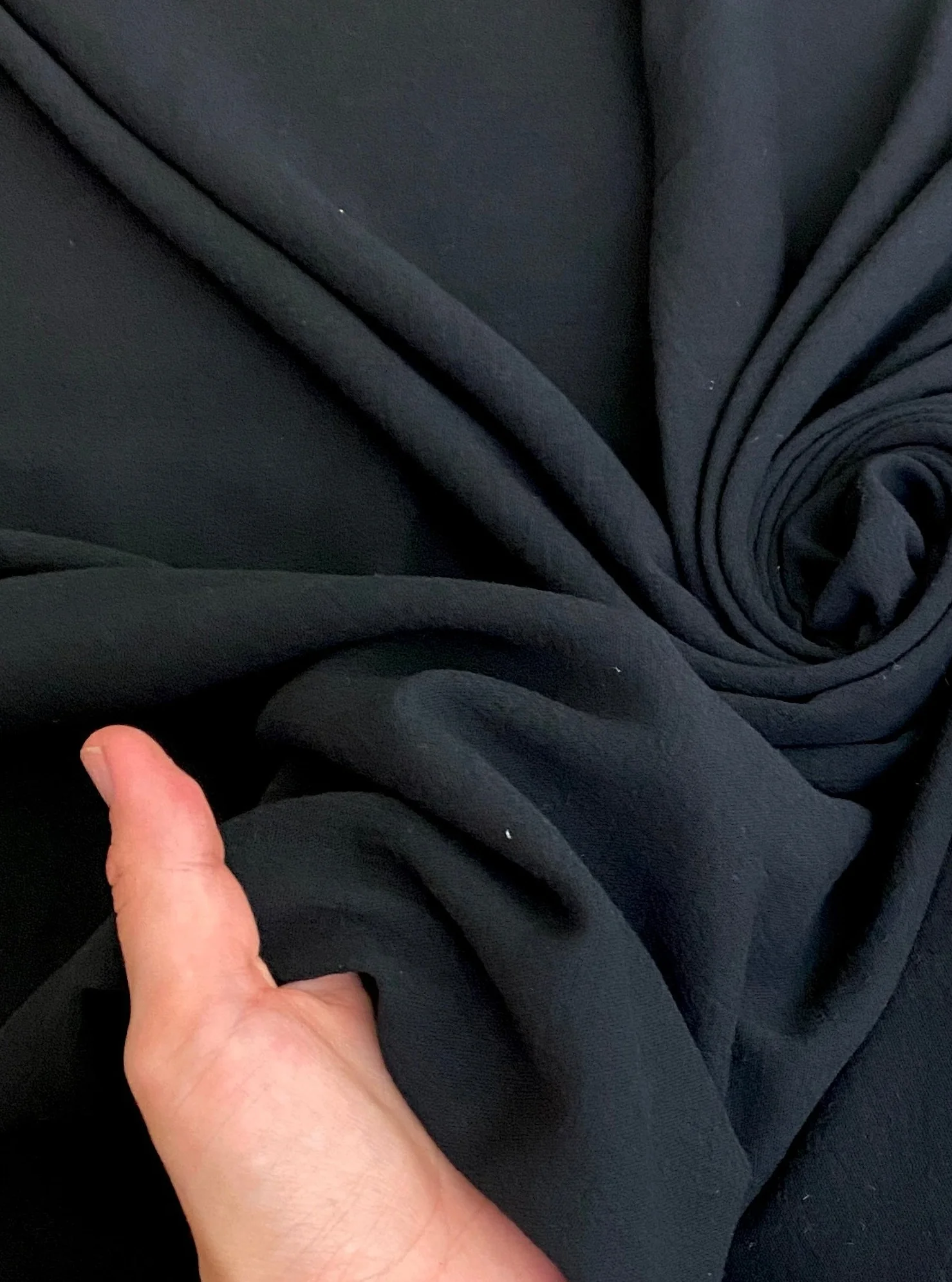 Black Crinkle Cotton Gauze - Image 4