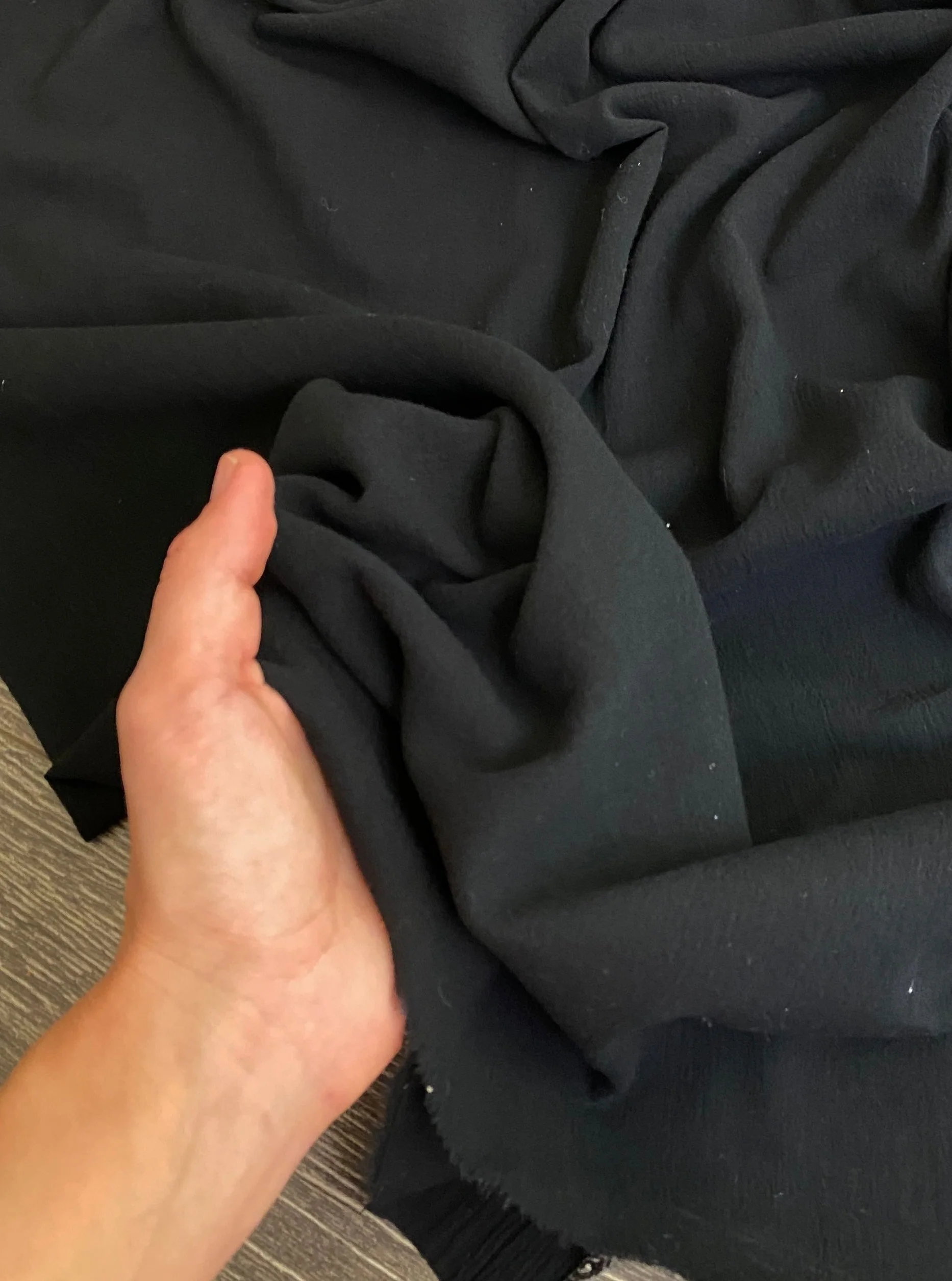 Black Crinkle Cotton Gauze - Image 5