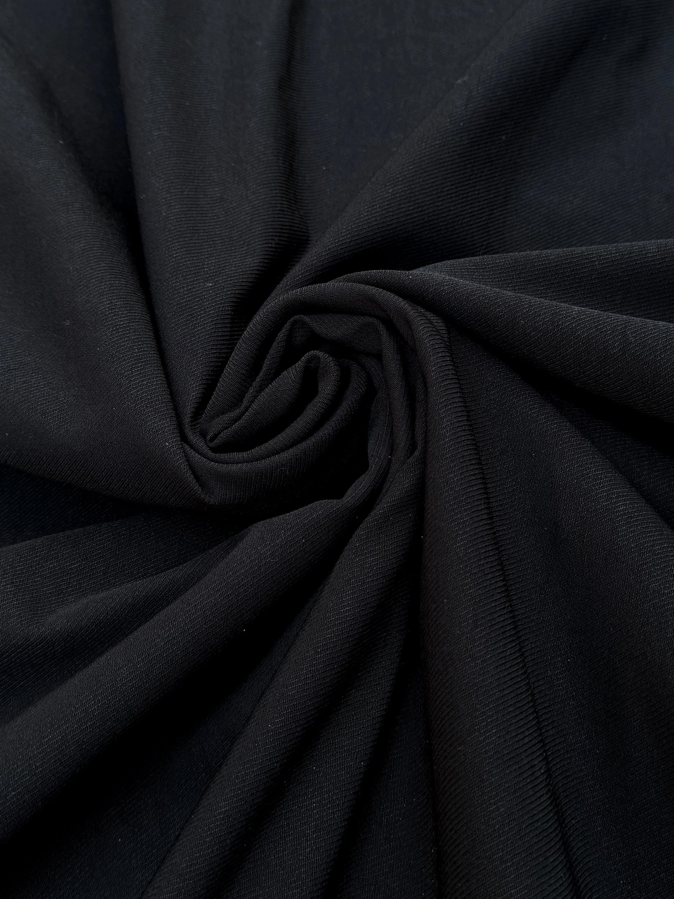 Black Denim Look Stretch Twill