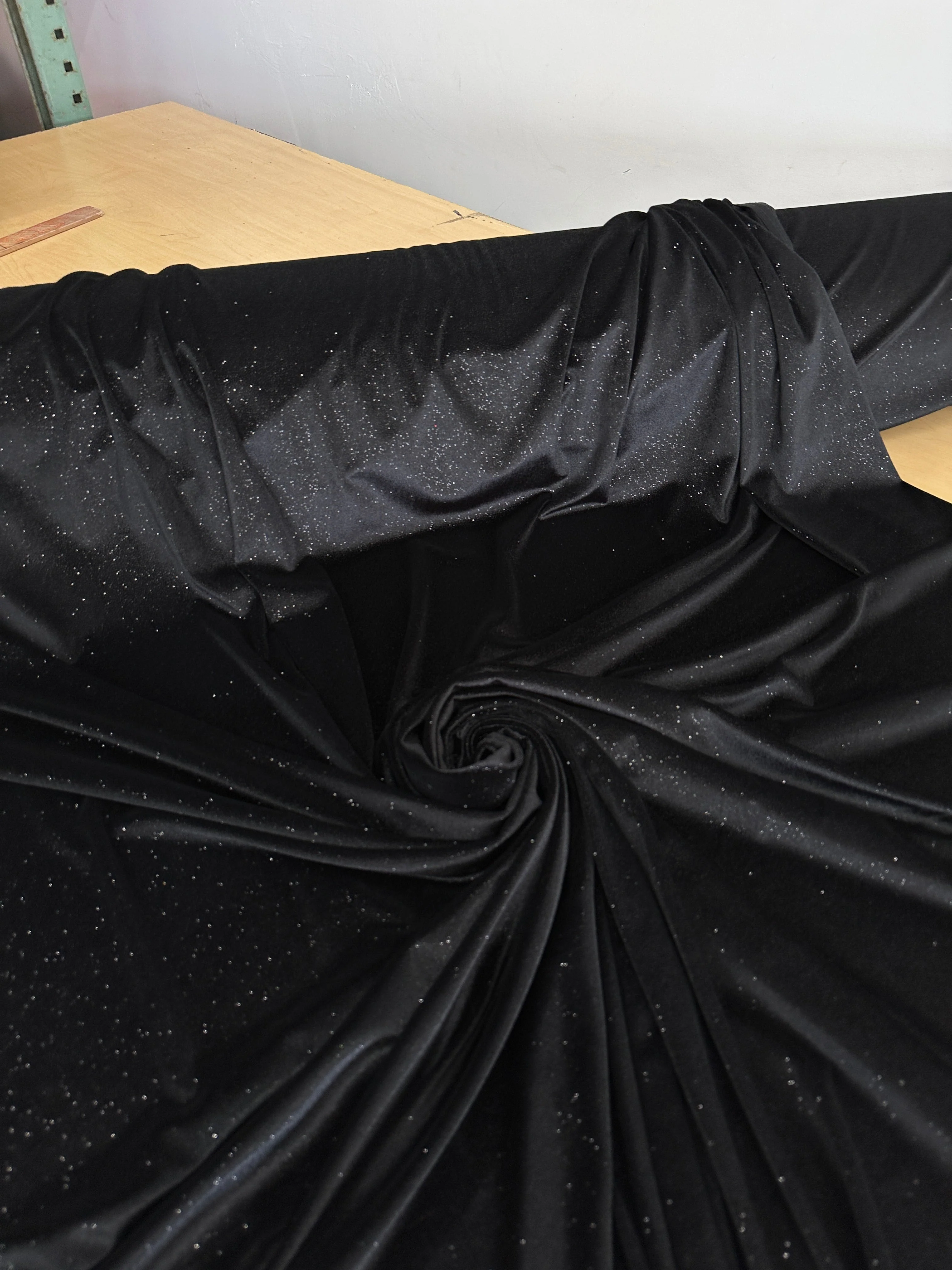 Black Shimmery Stretch Velvet - Image 10