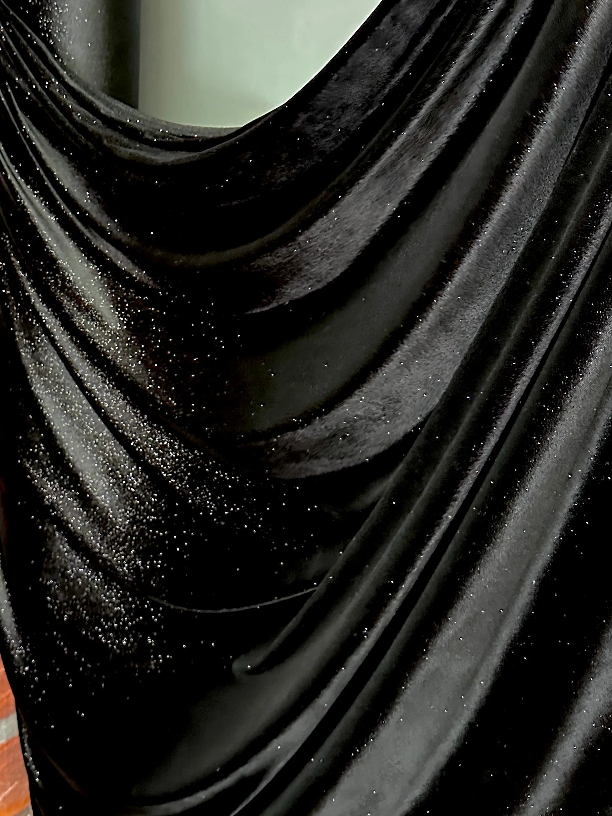 Black Shimmery Stretch Velvet - Image 8