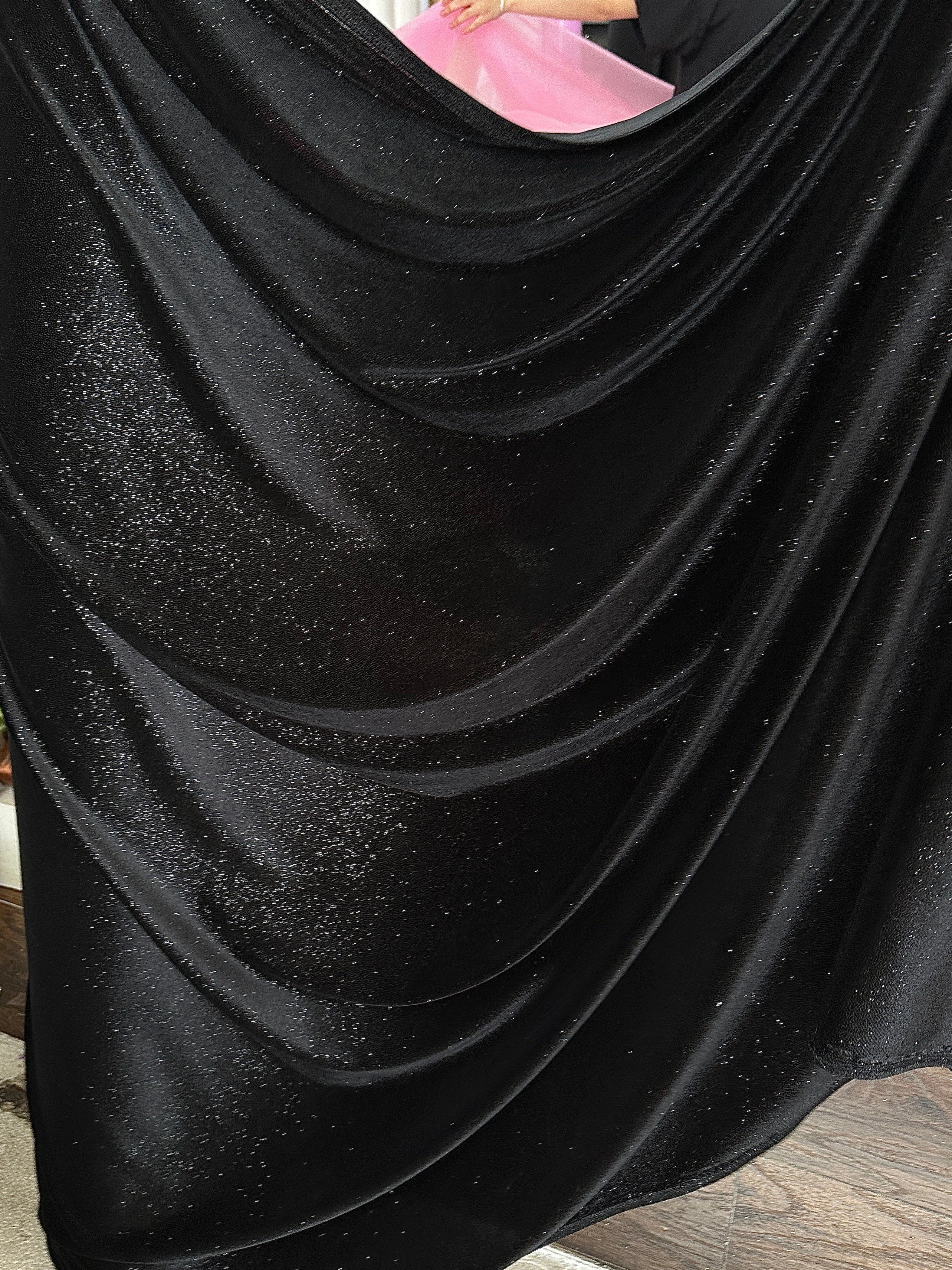 Black Shimmery Stretch Velvet - Image 9